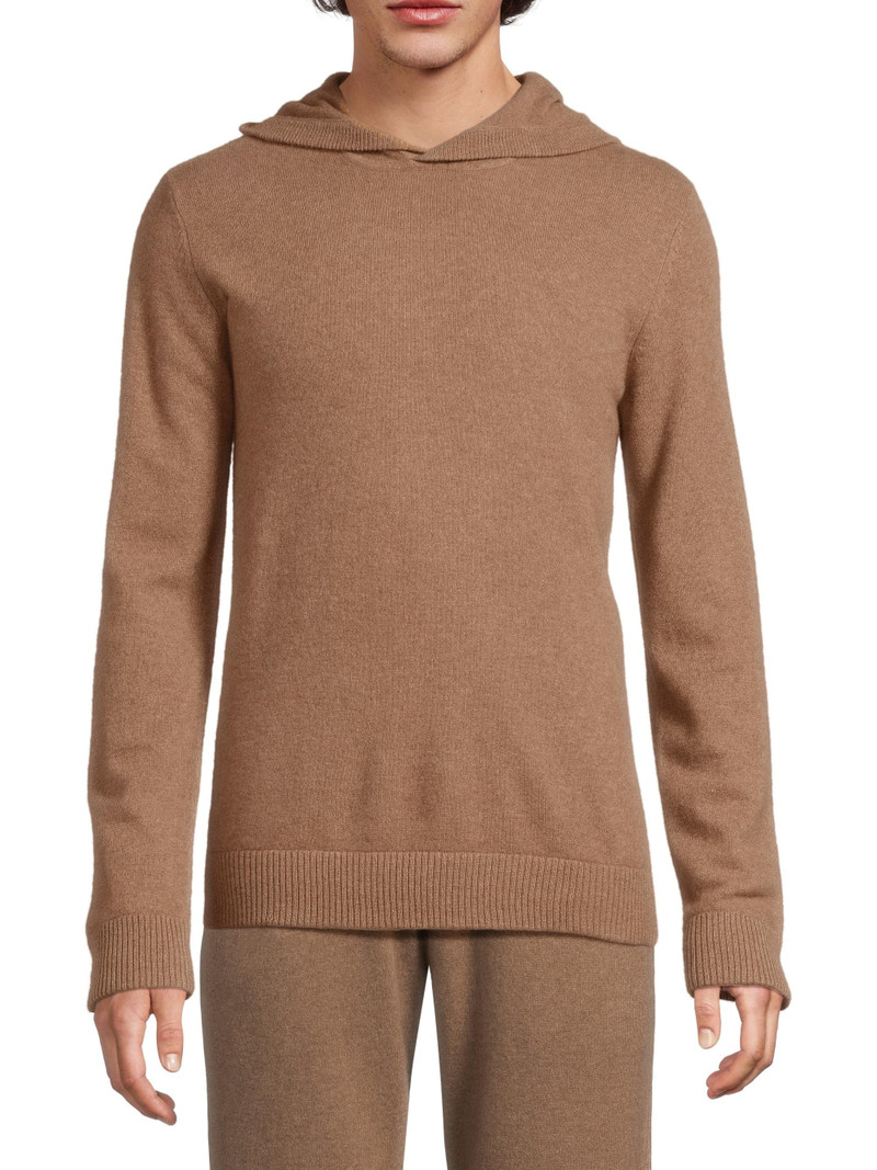 Men's Cashmere Hooded Pullover - Camel 3
