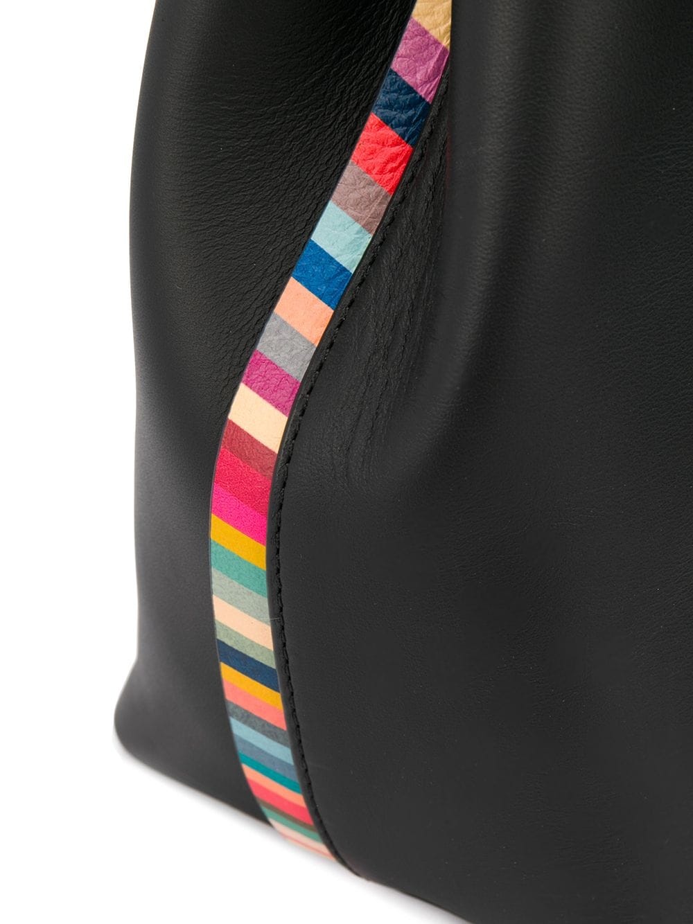 stripe trim tote - 4