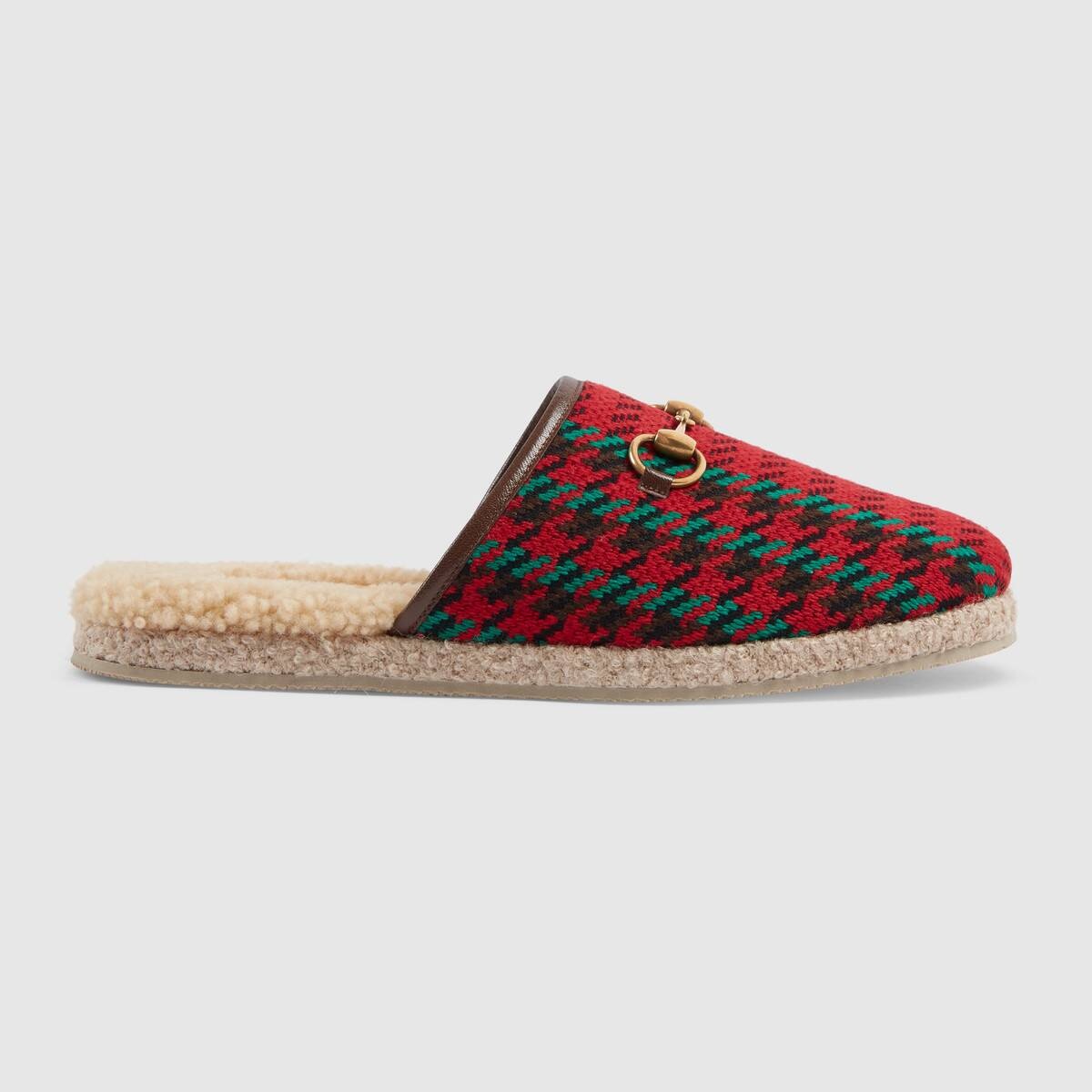 Men's houndstooth slipper with Horsebit - 1