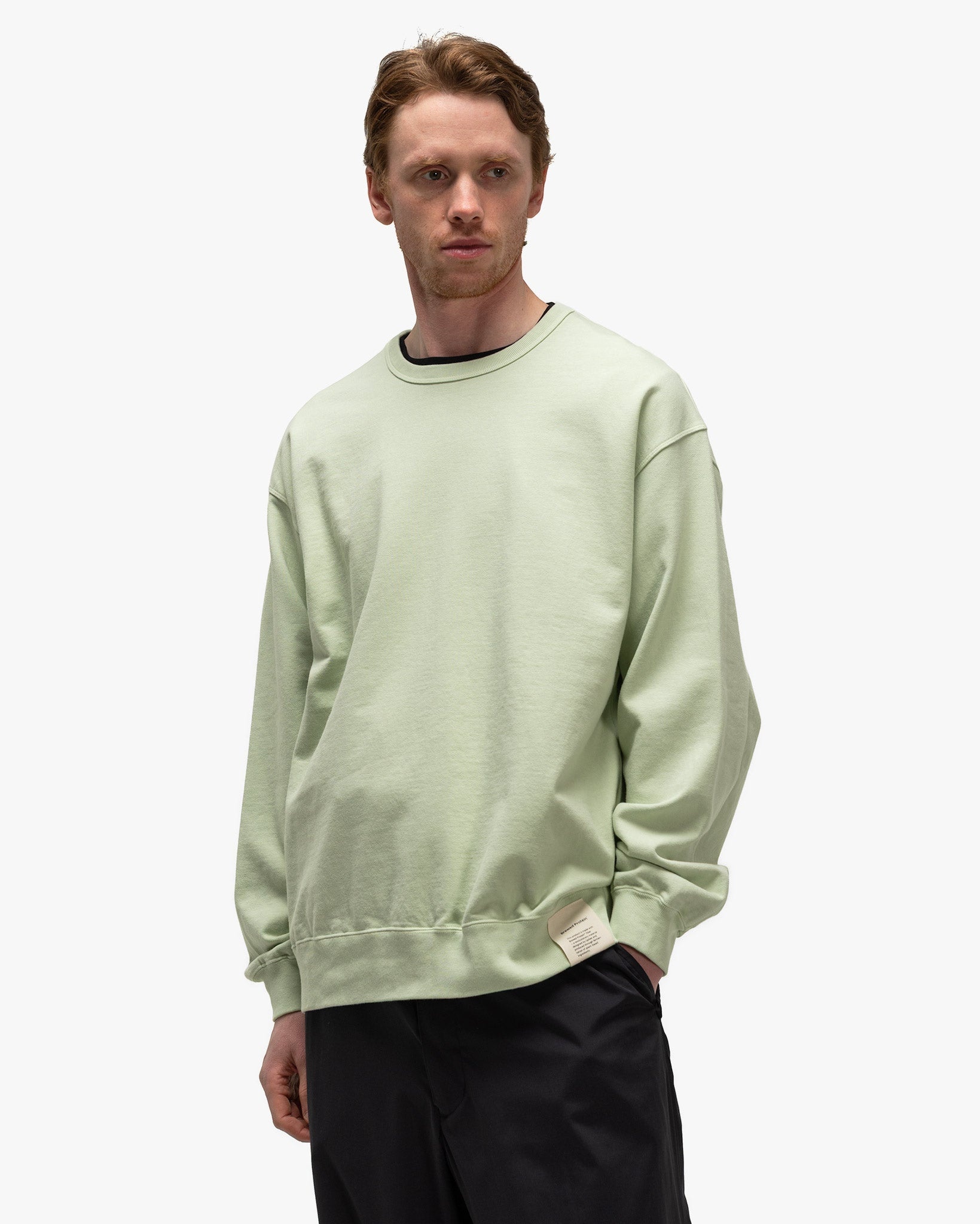Brewed Protein™ Blend Cotton YOKE Sweat Shirt Leaf Green - 4