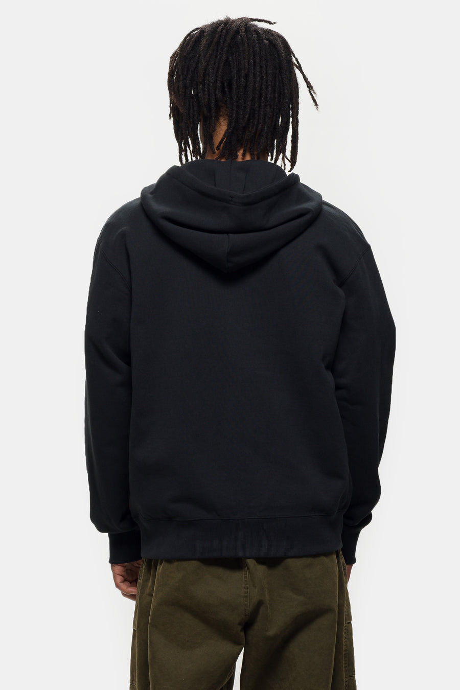 Awake NY Full-Zip Fleece Hoodie in Black/University Red - 3