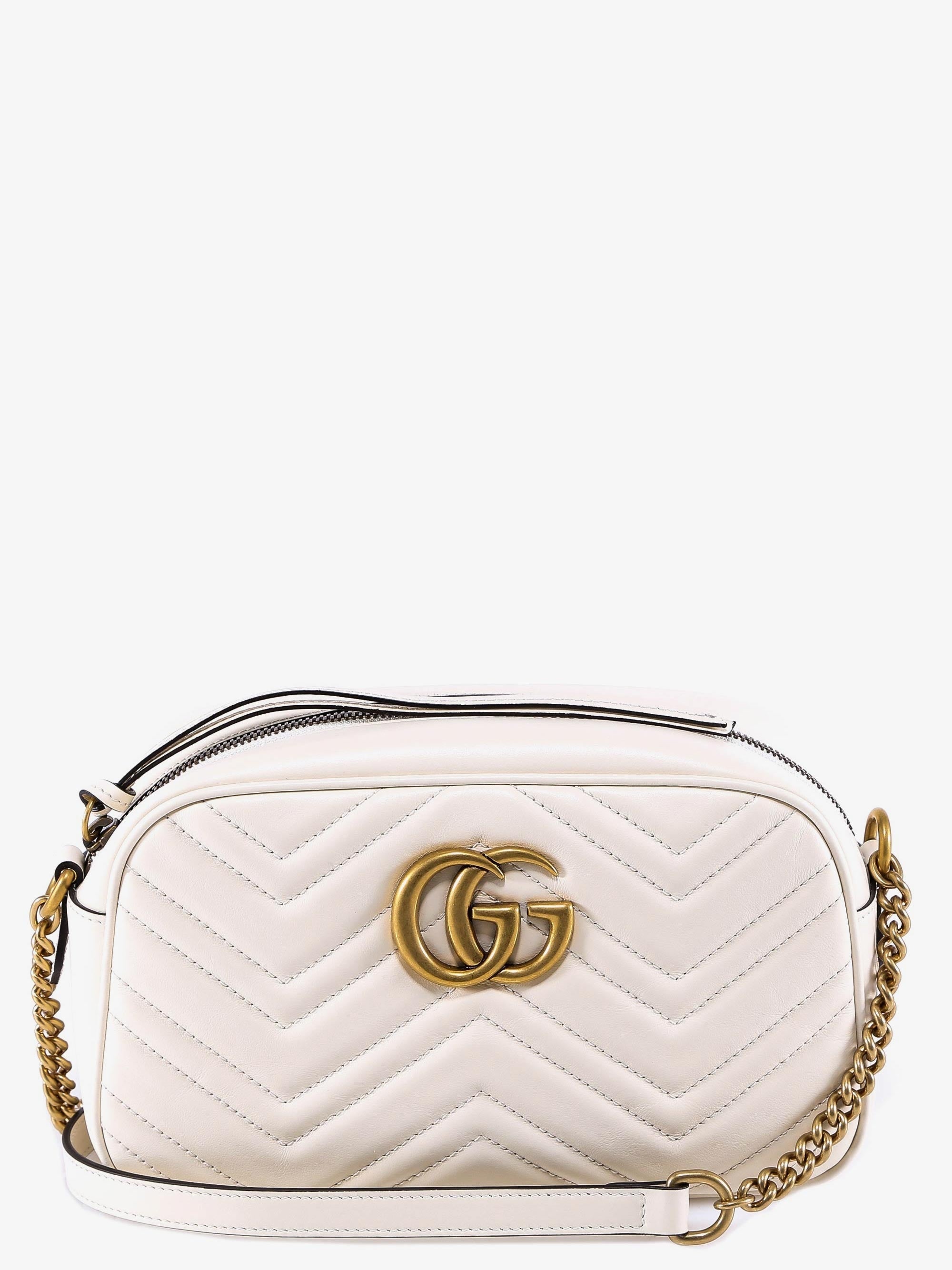 Gucci Woman Gg Marmont Woman White Shoulder Bags - 1