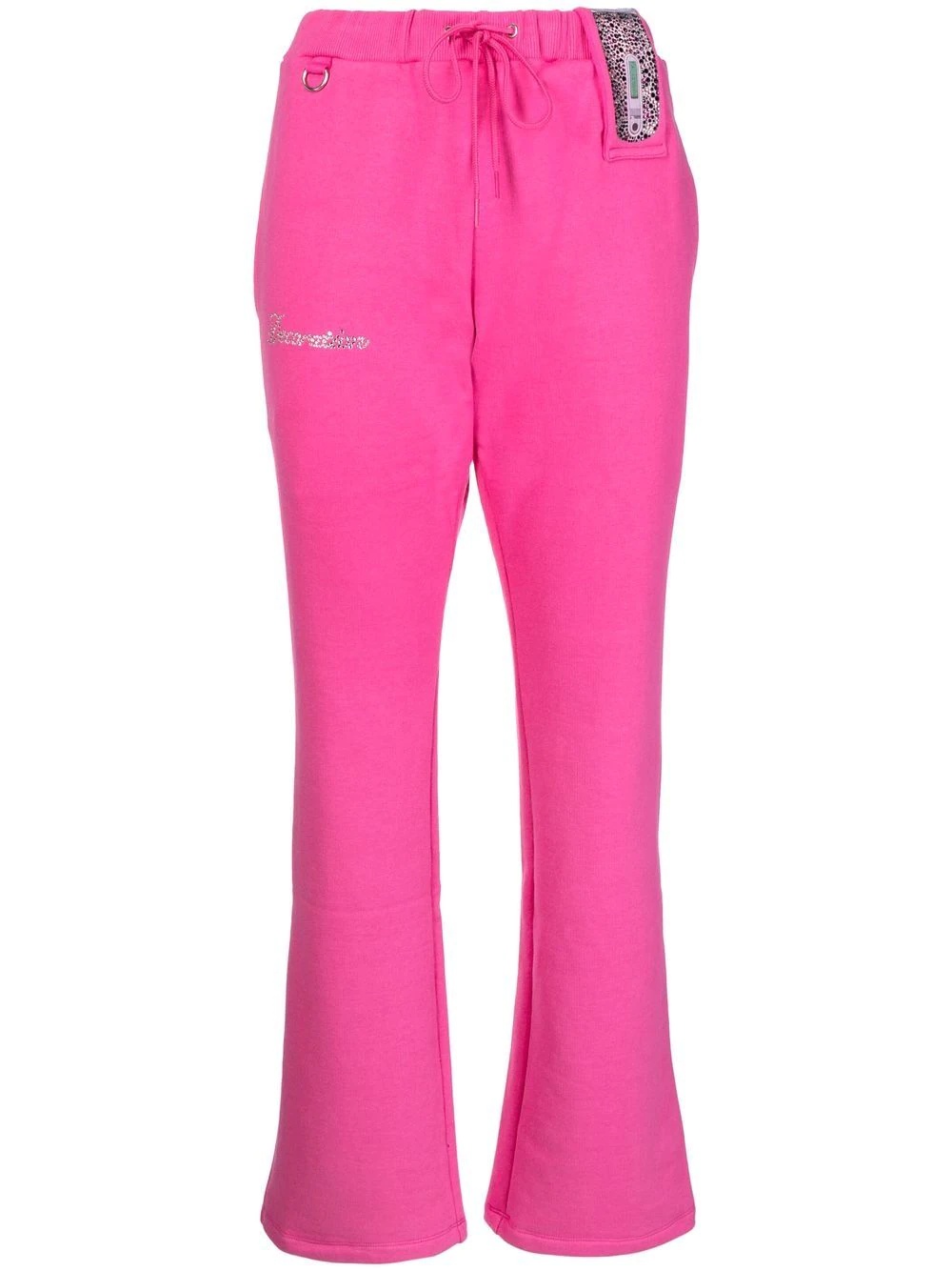 doublet rhinestone-logo detail track pants | REVERSIBLE