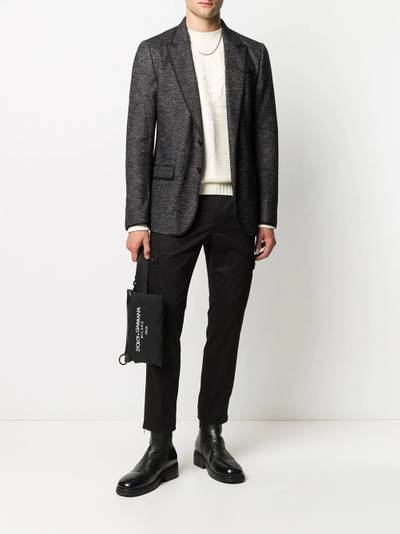 Dolce & Gabbana woven single-breasted blazer outlook