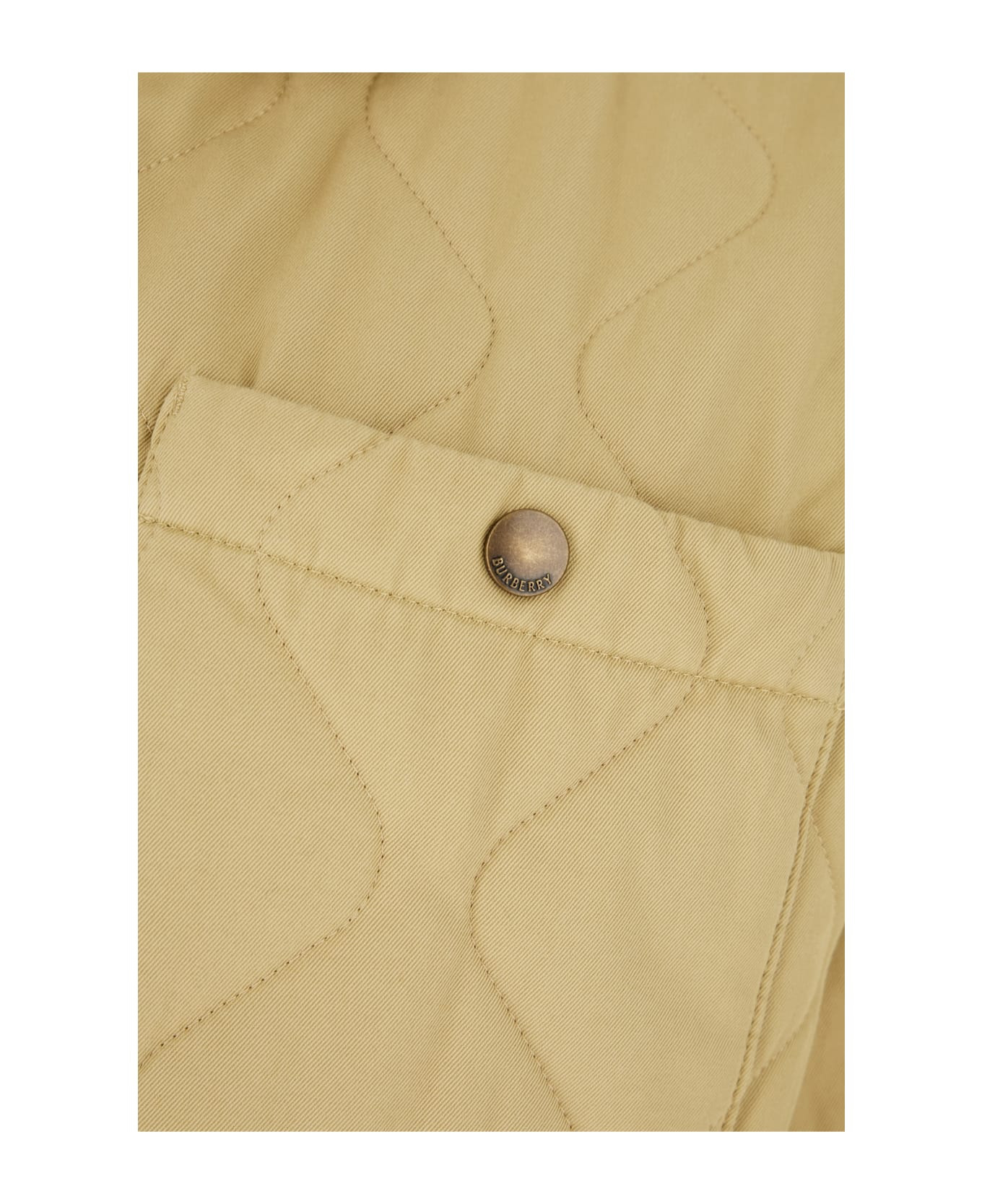 Khaki Green Cotton Padded Jacket - 3