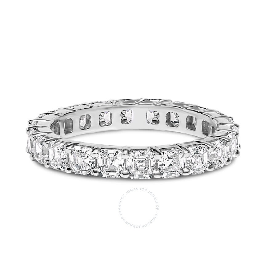 Haus Of Brilliance - Haus of Brilliance 14K White Gold 2 1/3 Cttw Asscher Cut Lab Grown Diamond Eternity Band Ring- Ring  - 1