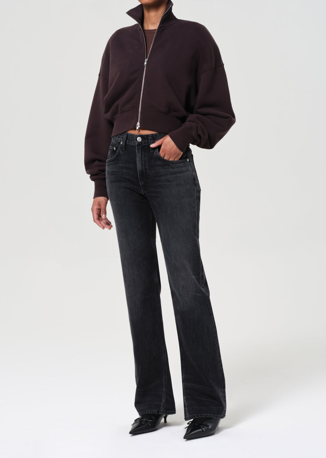 DARBY ZIP UP IN CHOCOLATE - 4