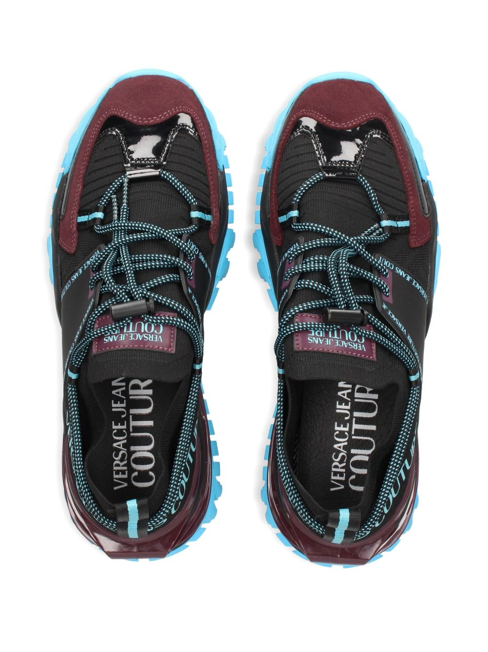 lace-up panelled sneakers - 3