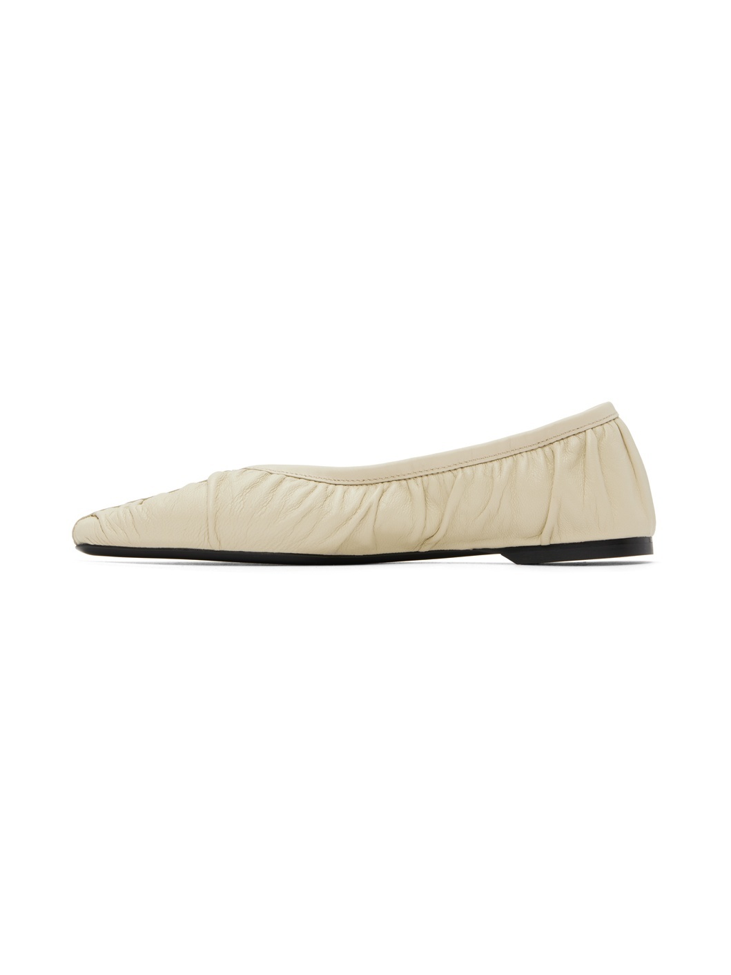 Beige 'The Gathered' Ballerina Flats - 3