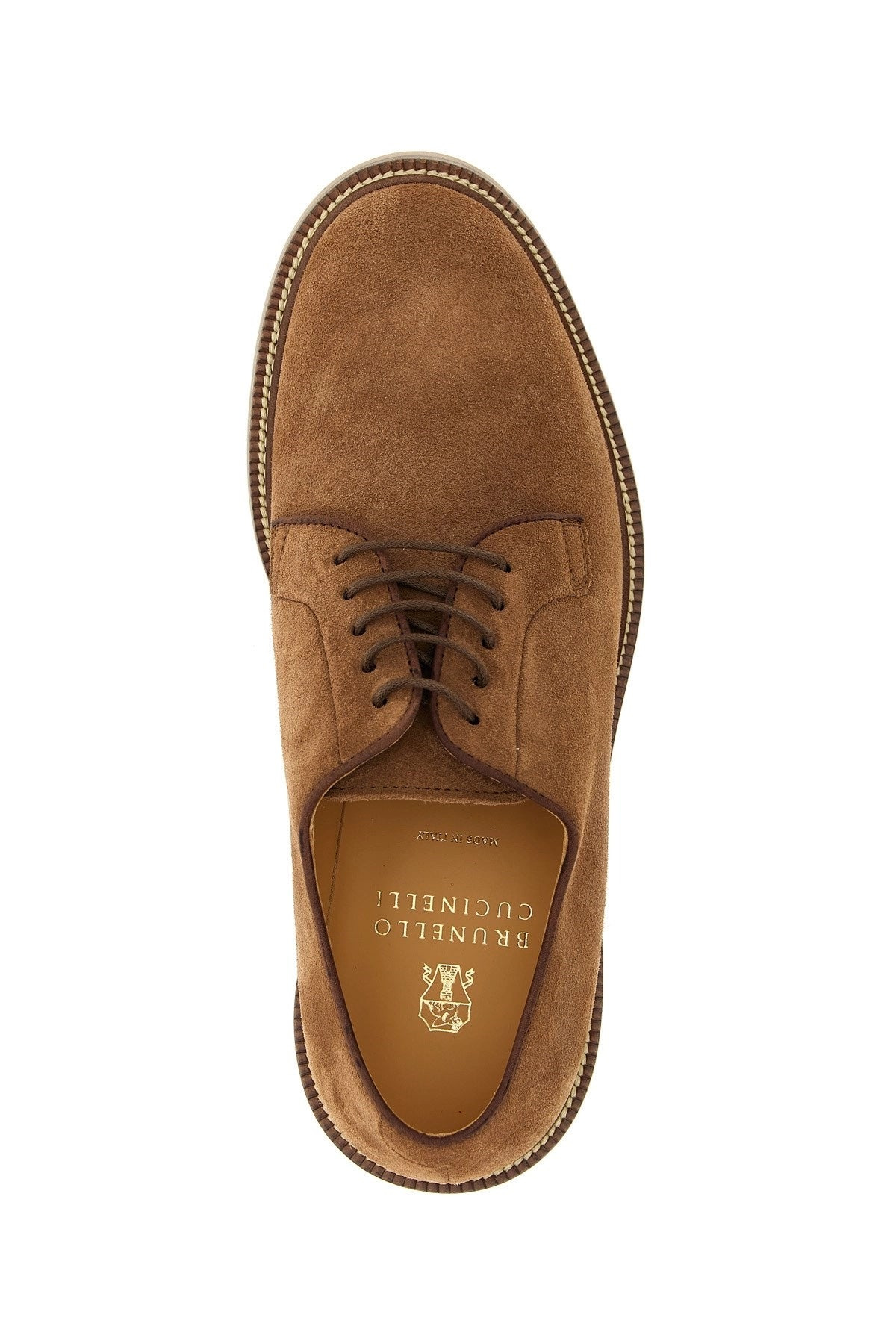 Brunello Cucinelli Men Suede Derby - 4