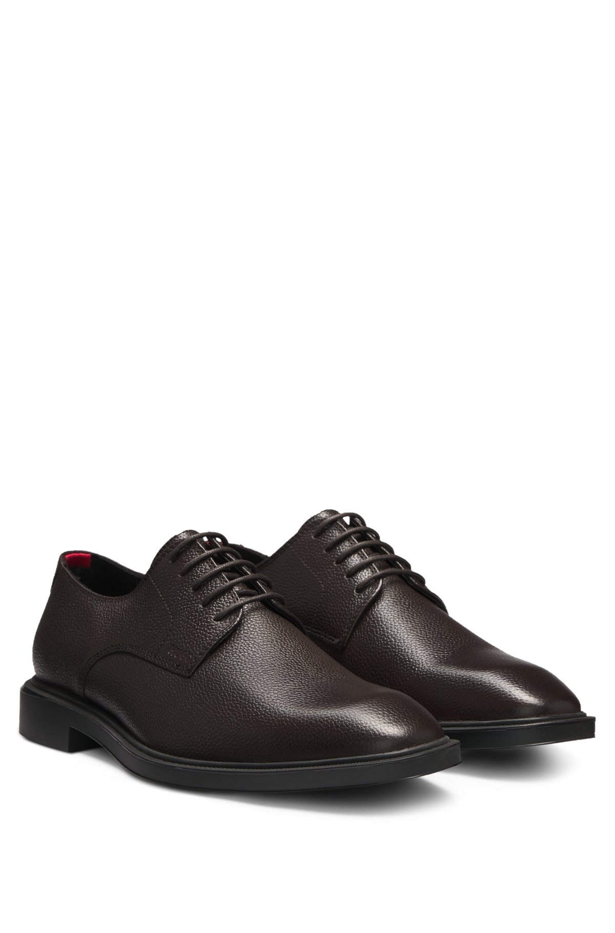 DERBY SHOES IN GRAINED LEATHER - 2