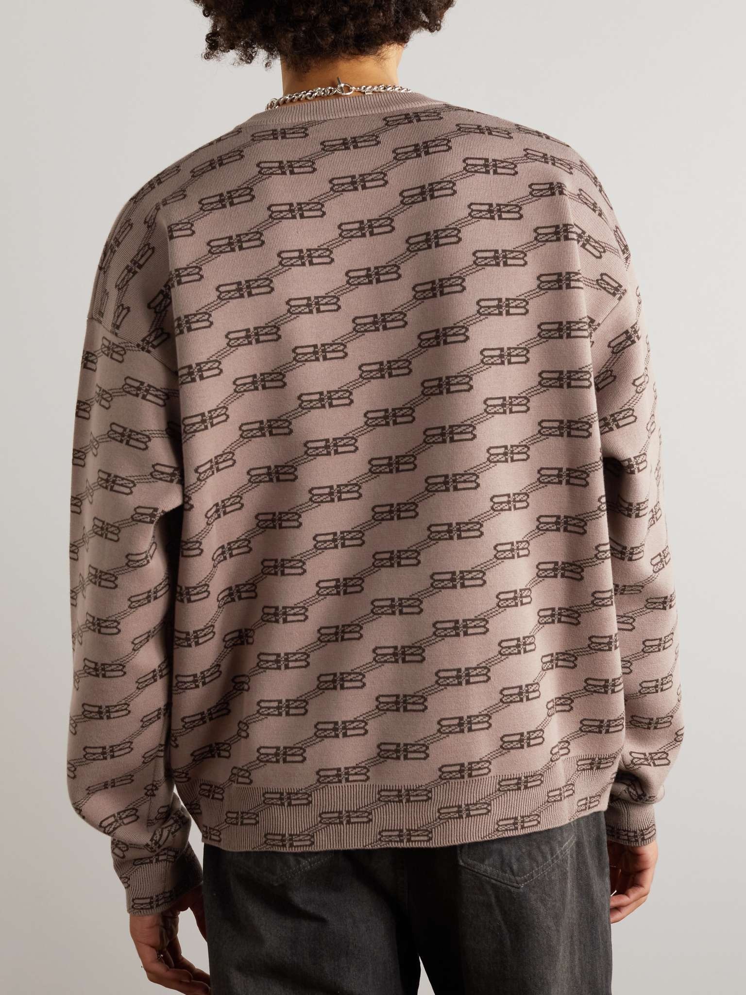 Logo-Jacquard Knitted Sweater - 4