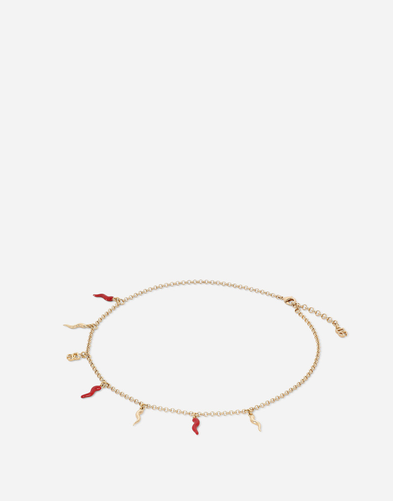 Necklace with DG logo and horn charms 3