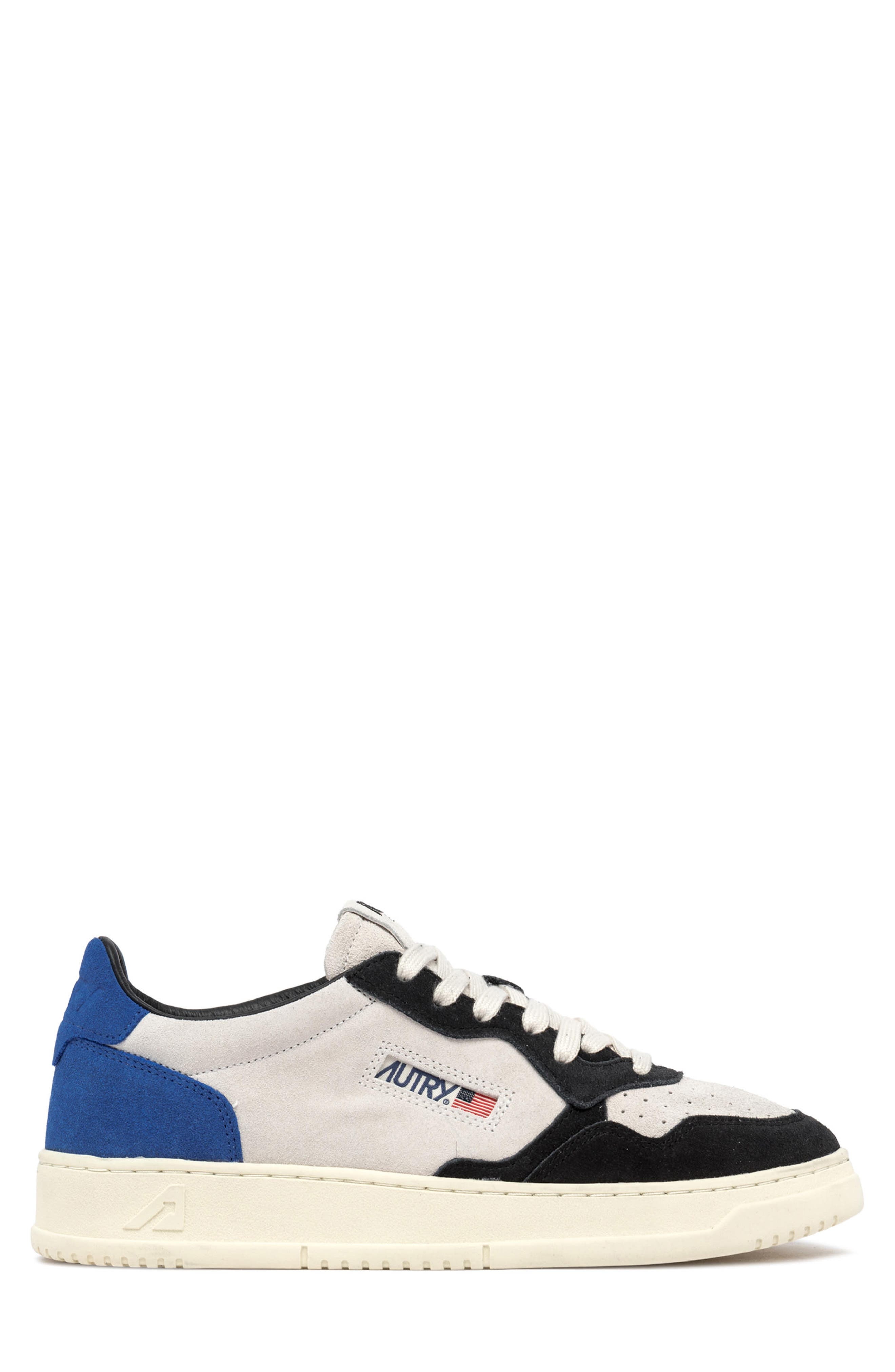 AUTRY Medalist Low Sneaker in Grey/Suede Electric /Black at Nordstrom - 3