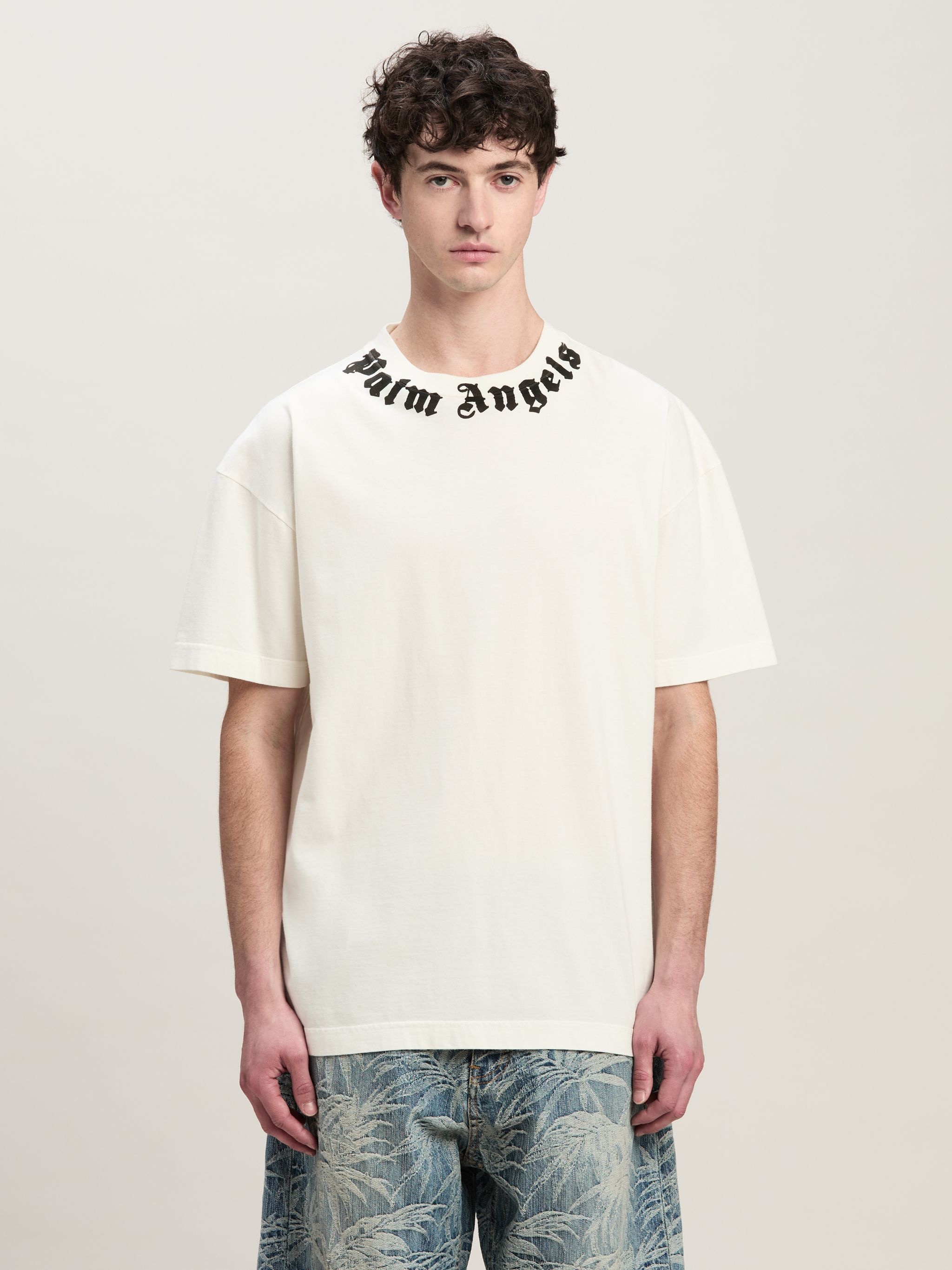 Neck logo T-shirt white - 3