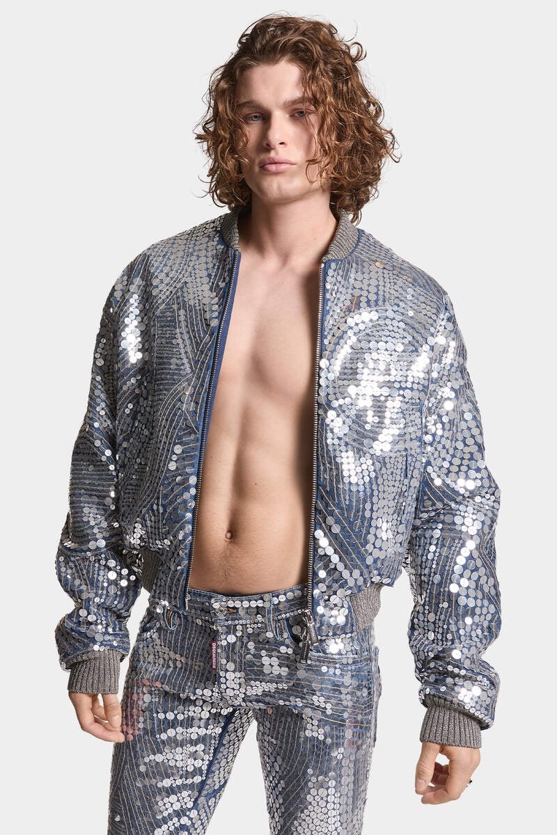 SILVER SUPERNOVA 80'S BOMBER JACKET - 3
