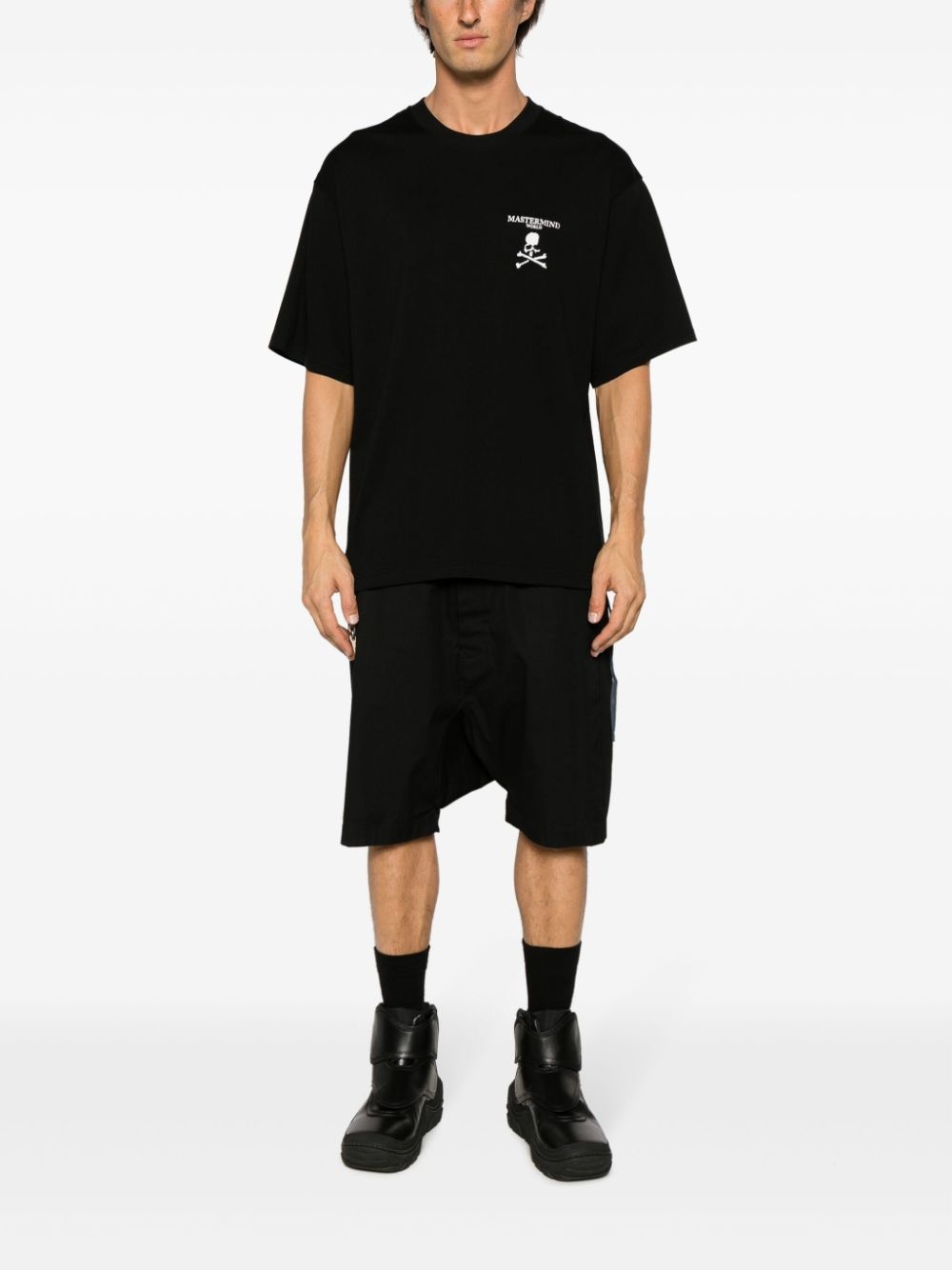 logo-embroidered cotton T-shirt - 2