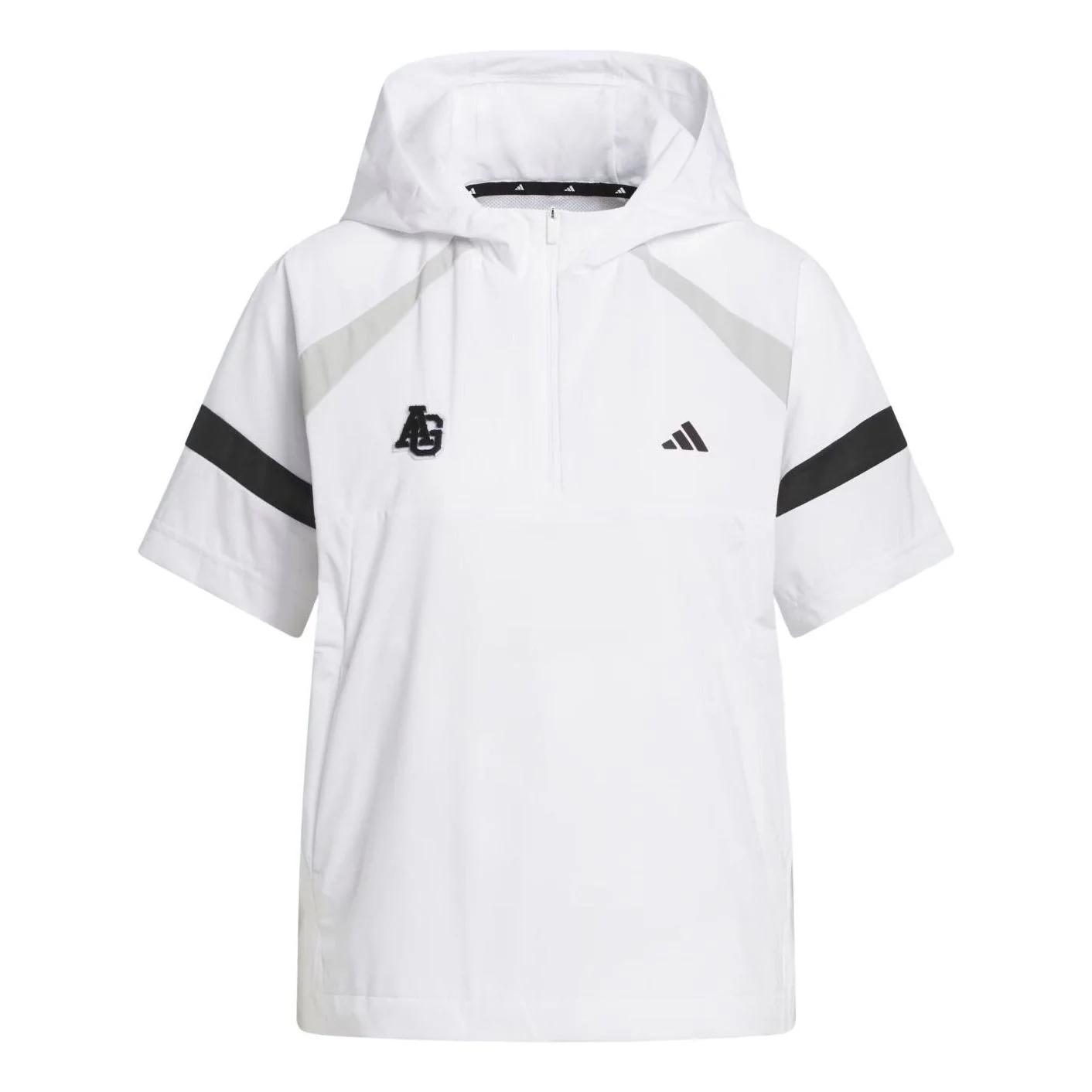 (WMNS) adidas Half-Zip Hooded Anorak Jacket Asia Sizing 'White' KG0144 - 1