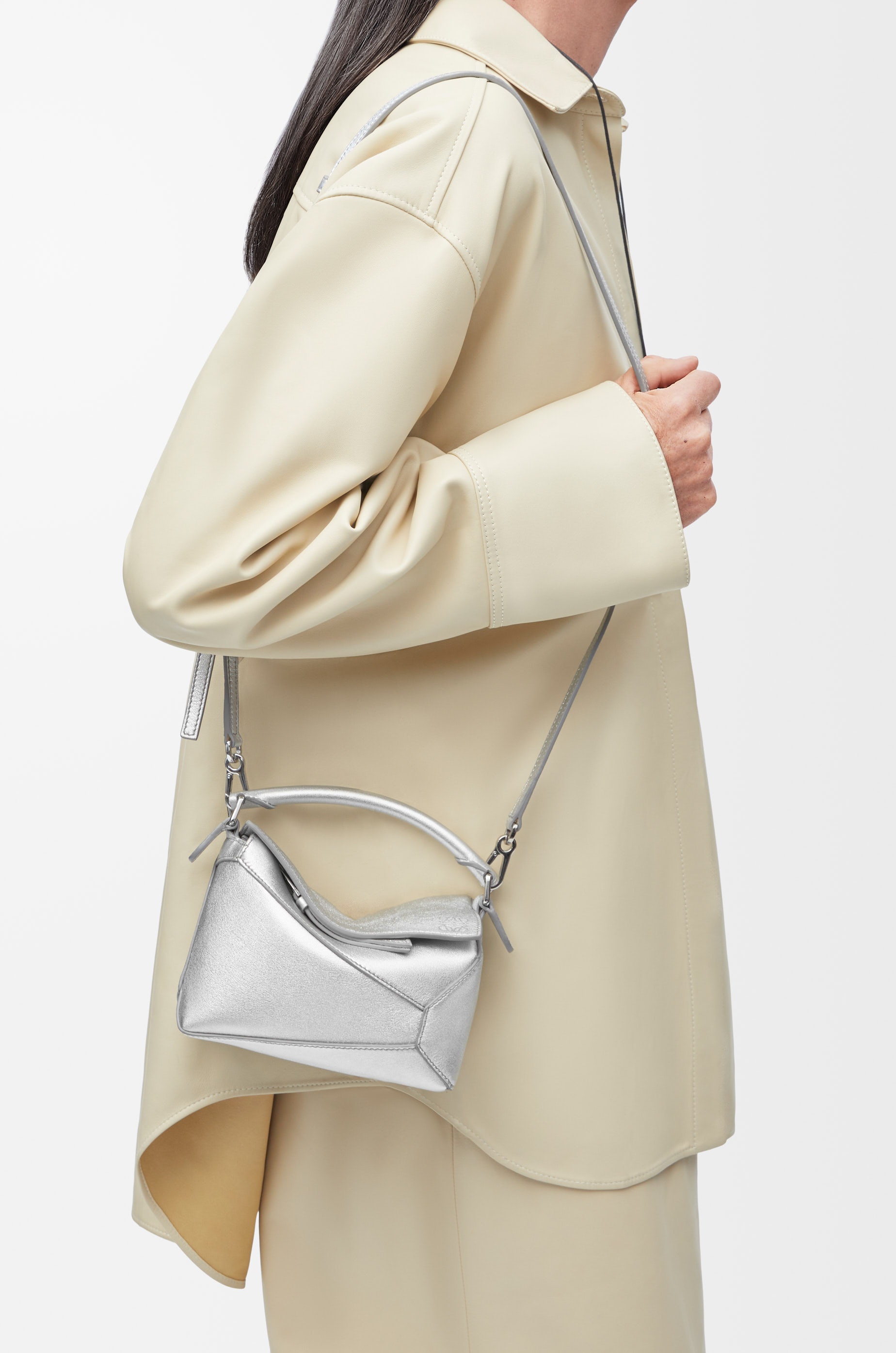Mini Puzzle bag in laminated lambskin - 3