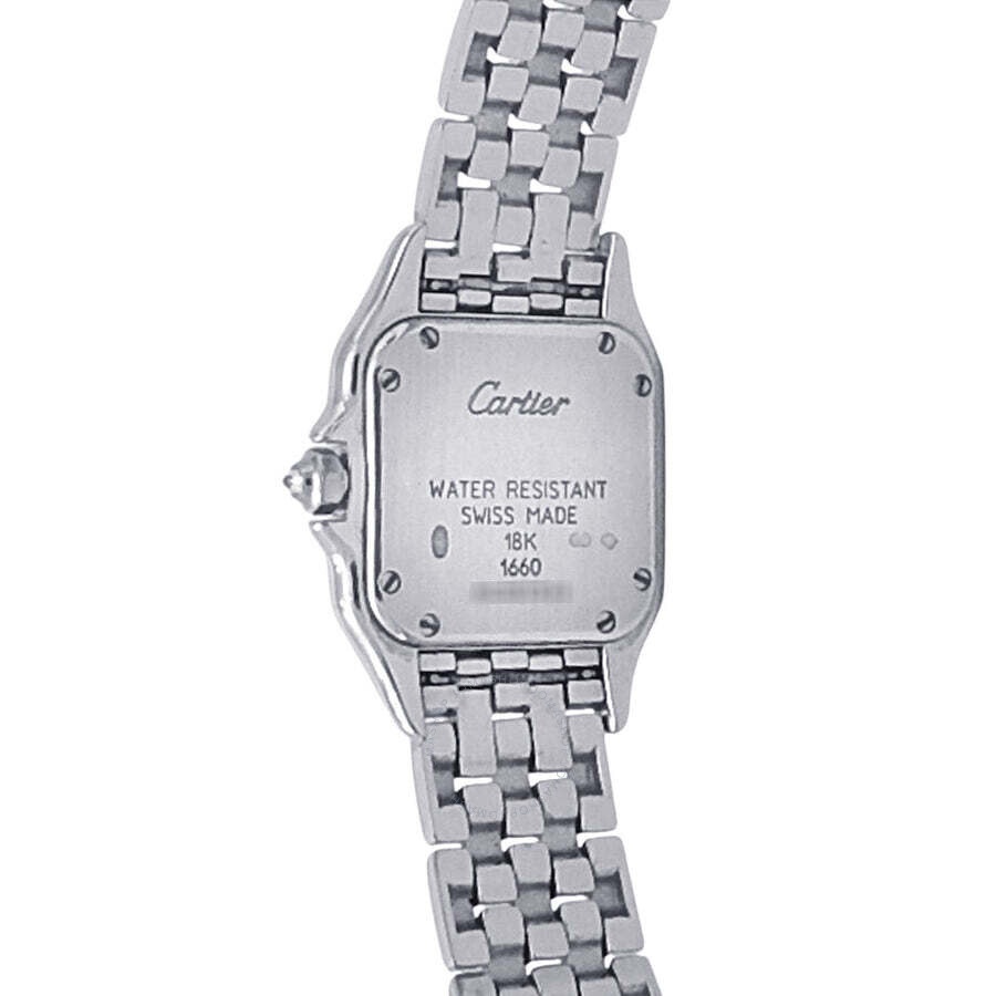 Pre-owned Cartier Panthere Quartz Diamond Silver Dial Ladies Watch WF3091F3 - 5