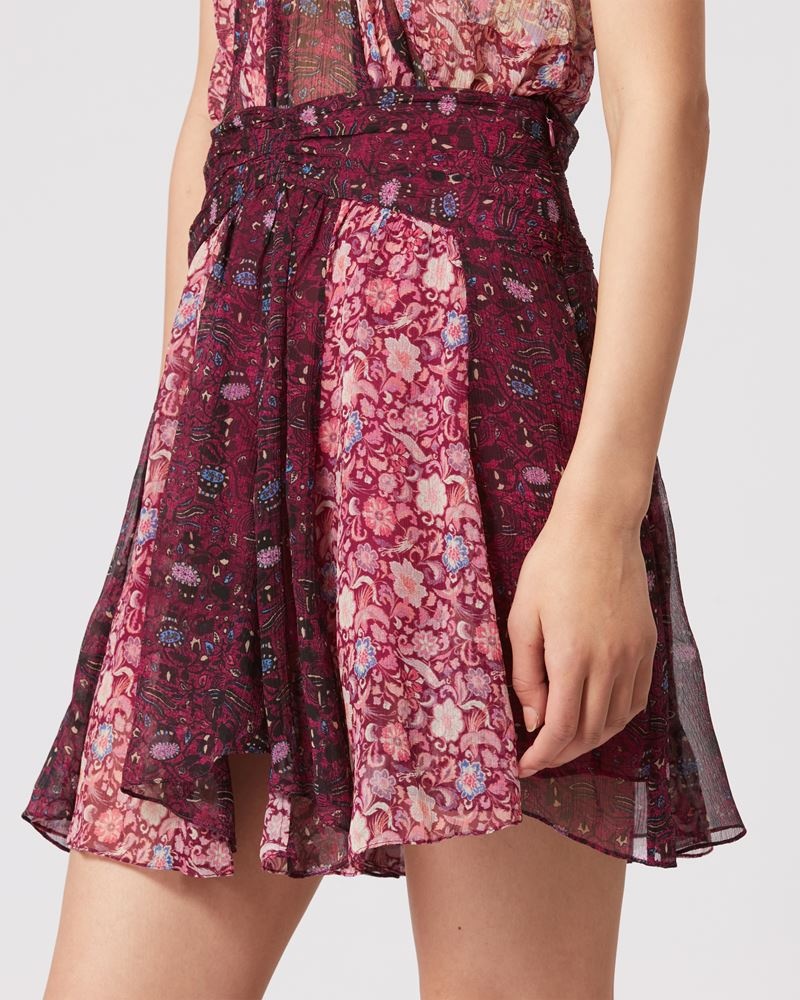 ODA PRINTED SILK SKIRT - 3