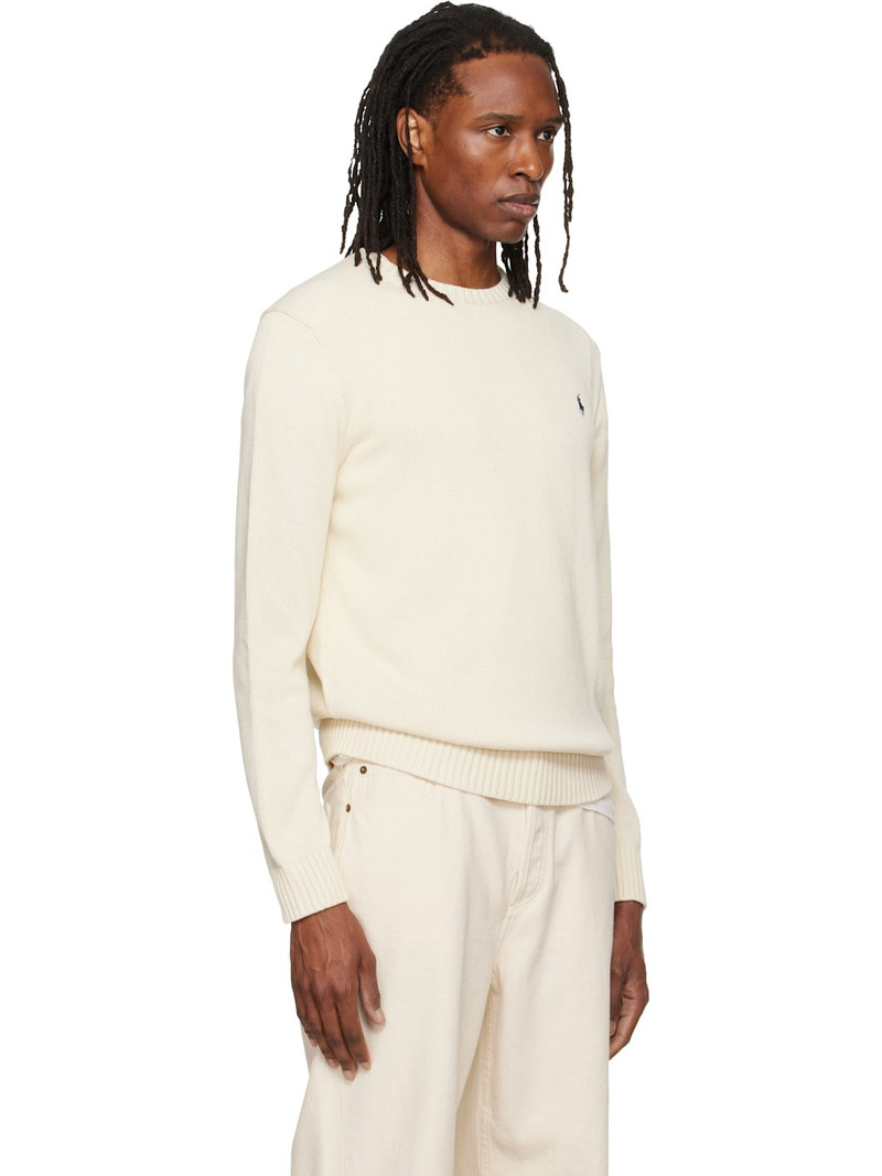 Off-White Cotton Long Sleeve Sweater 2