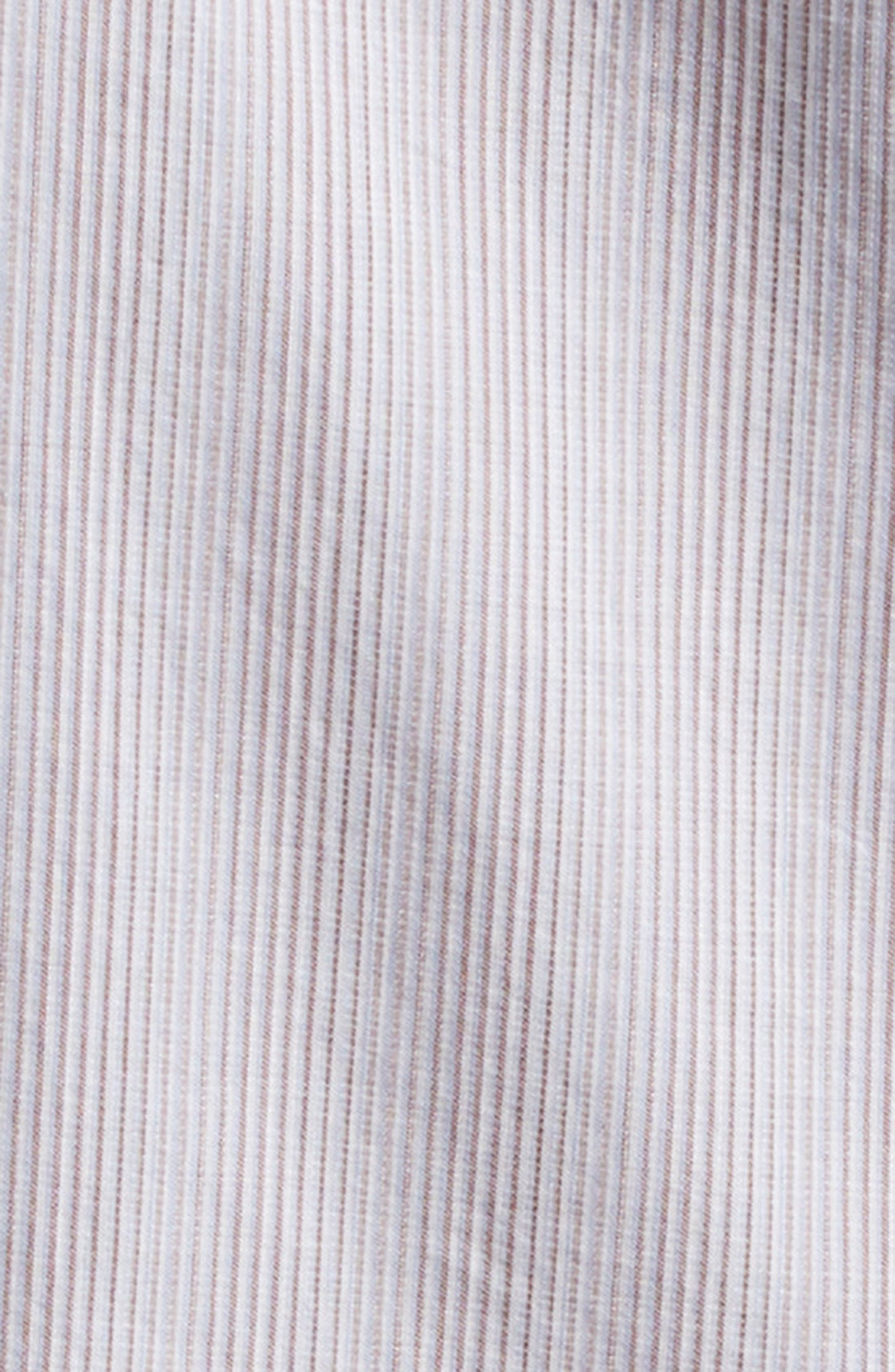 Massimo Alba Canary Stripe Cotton Button-Up Shirt in Ruggine at Nordstrom - 6