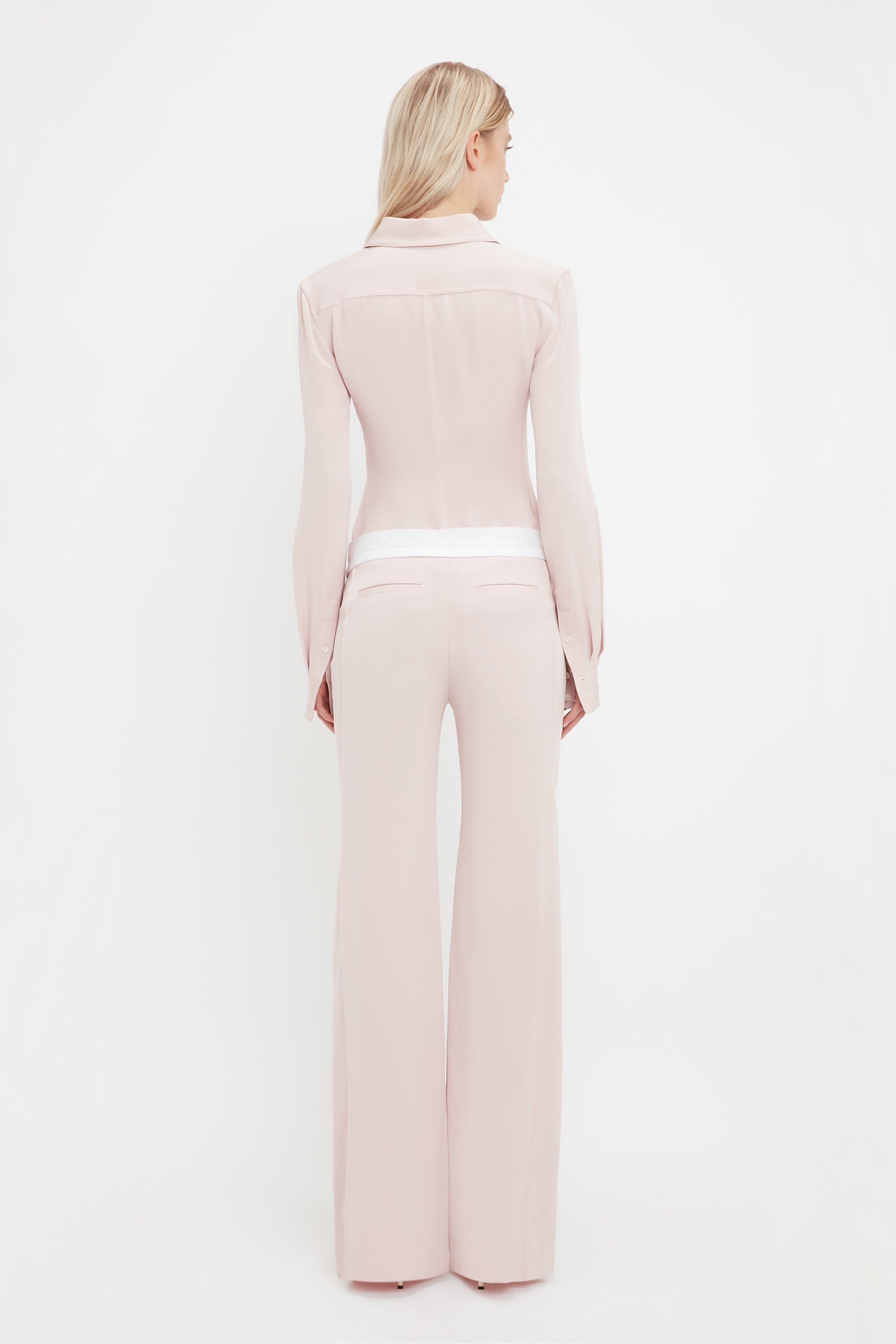 Side Panel Trouser In Blush - 4