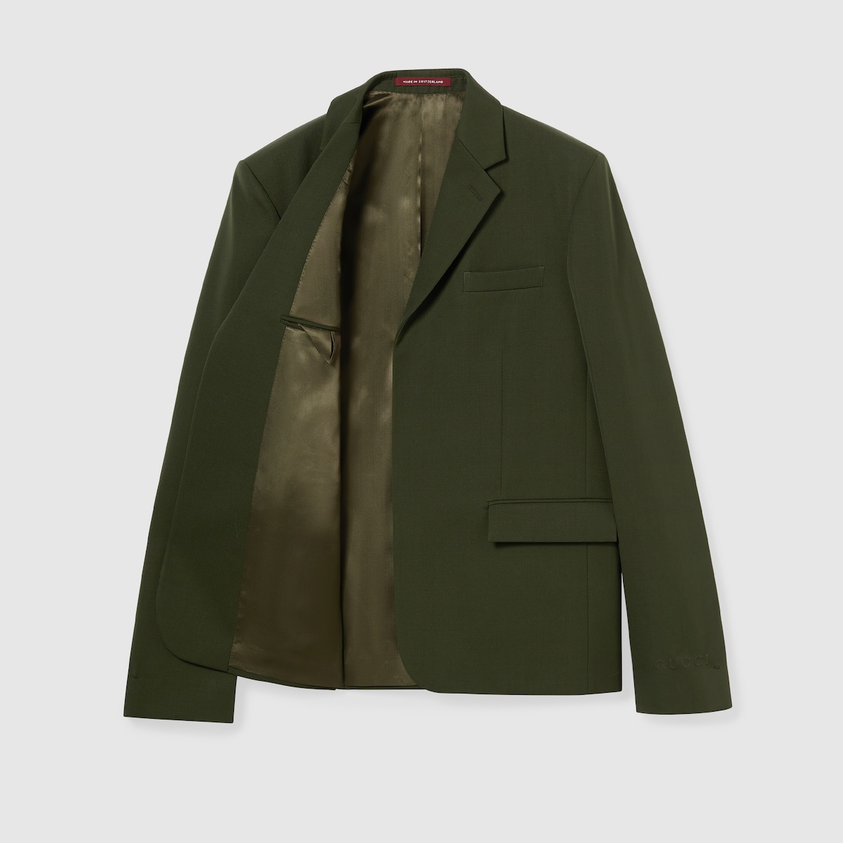 Embossed wool gabardine jacket - 8