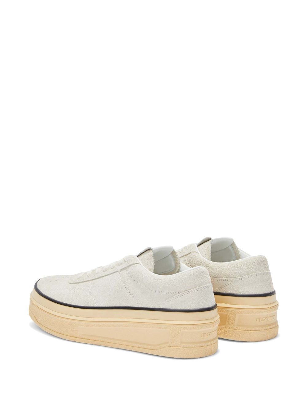 low-top leather sneakers - 3