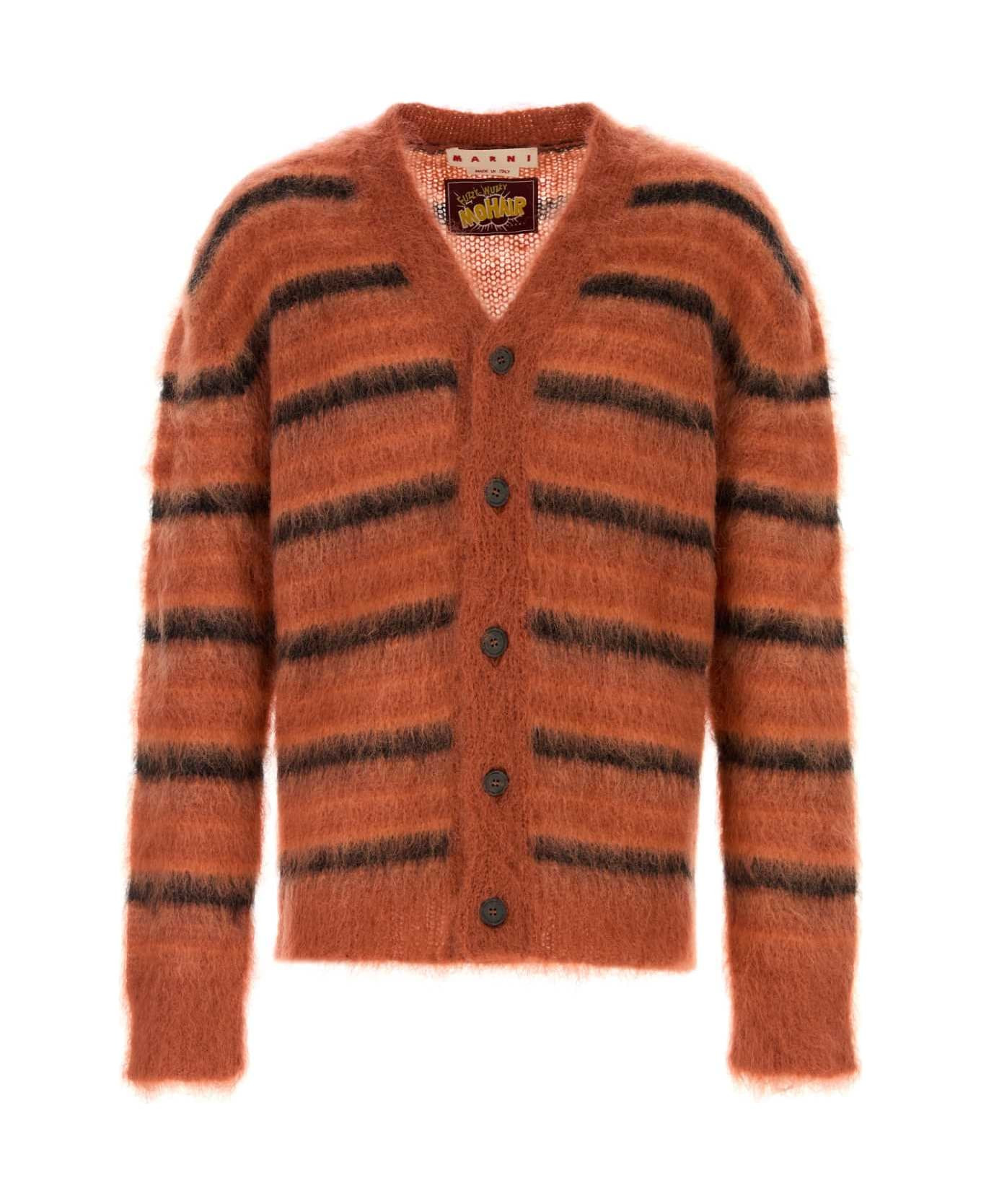 Embroidered Mohair Blend Cardigan - 1
