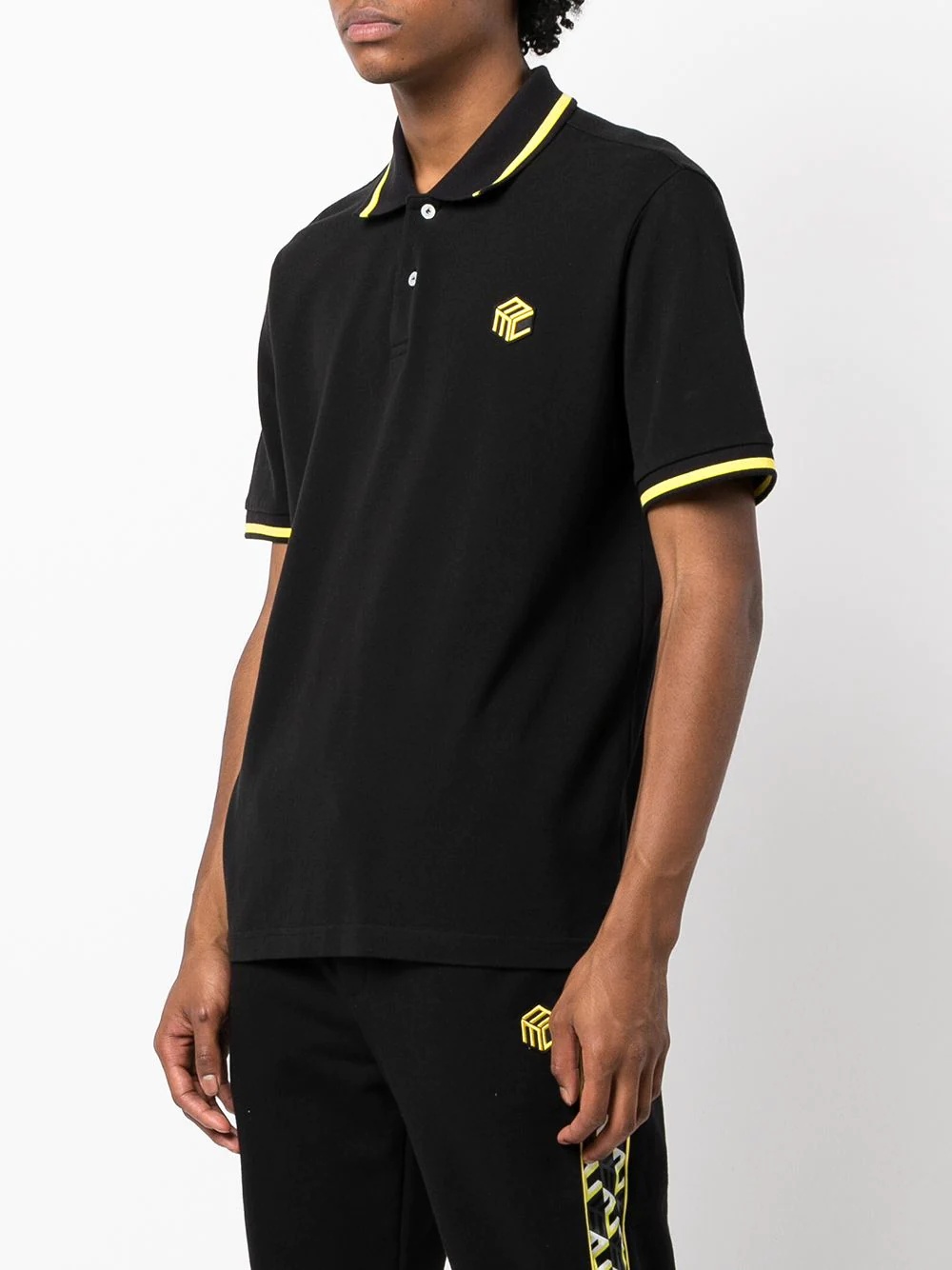 logo-print cotton polo shirt - 3