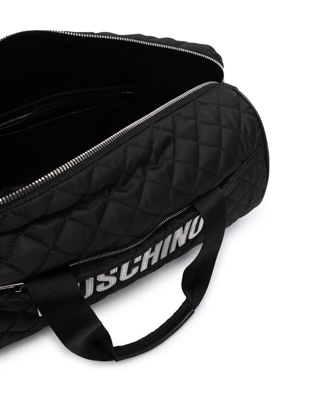 diamond-quilted logo holdall - 5