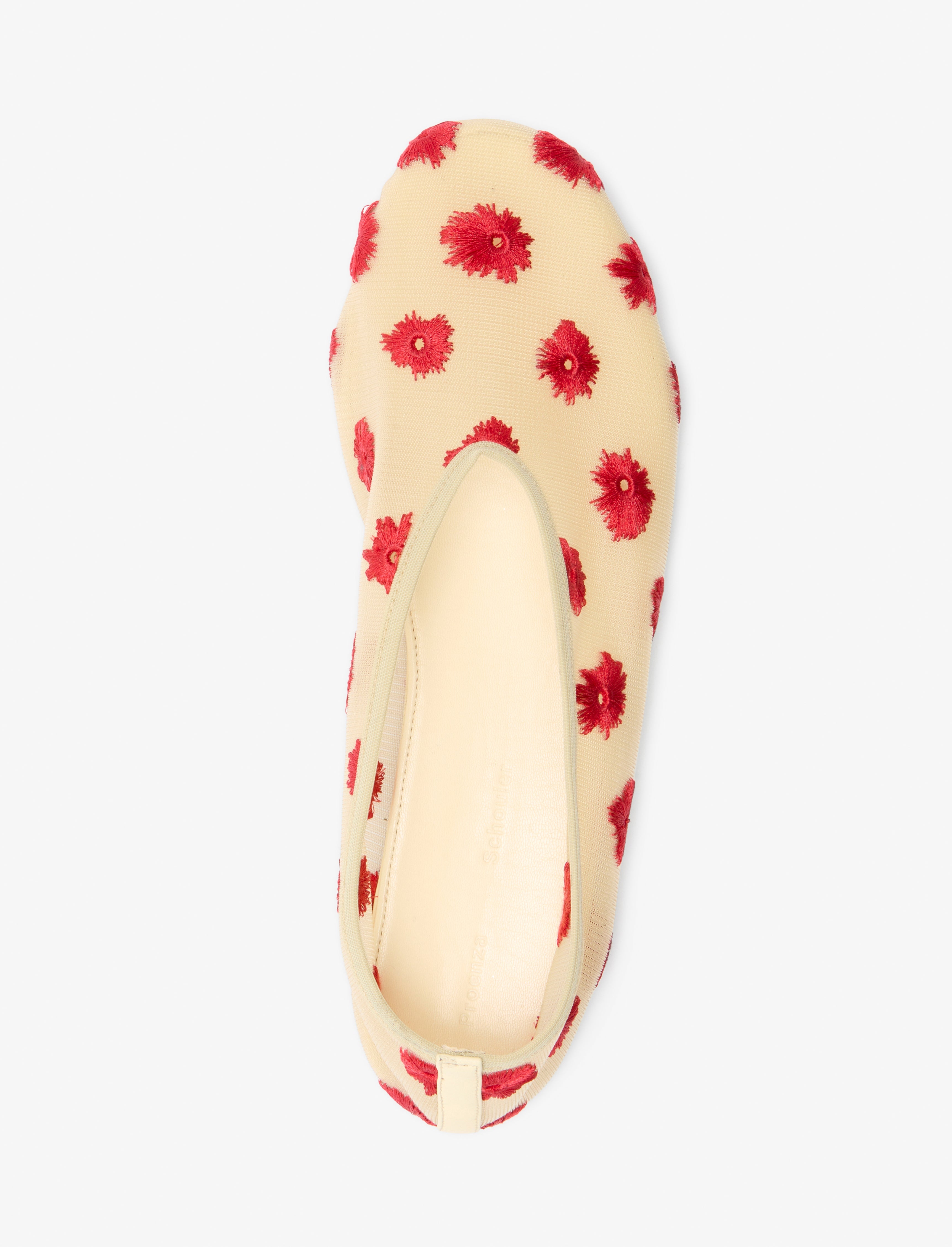 Tee Embroidered Slippers in Stretch Mesh - 4
