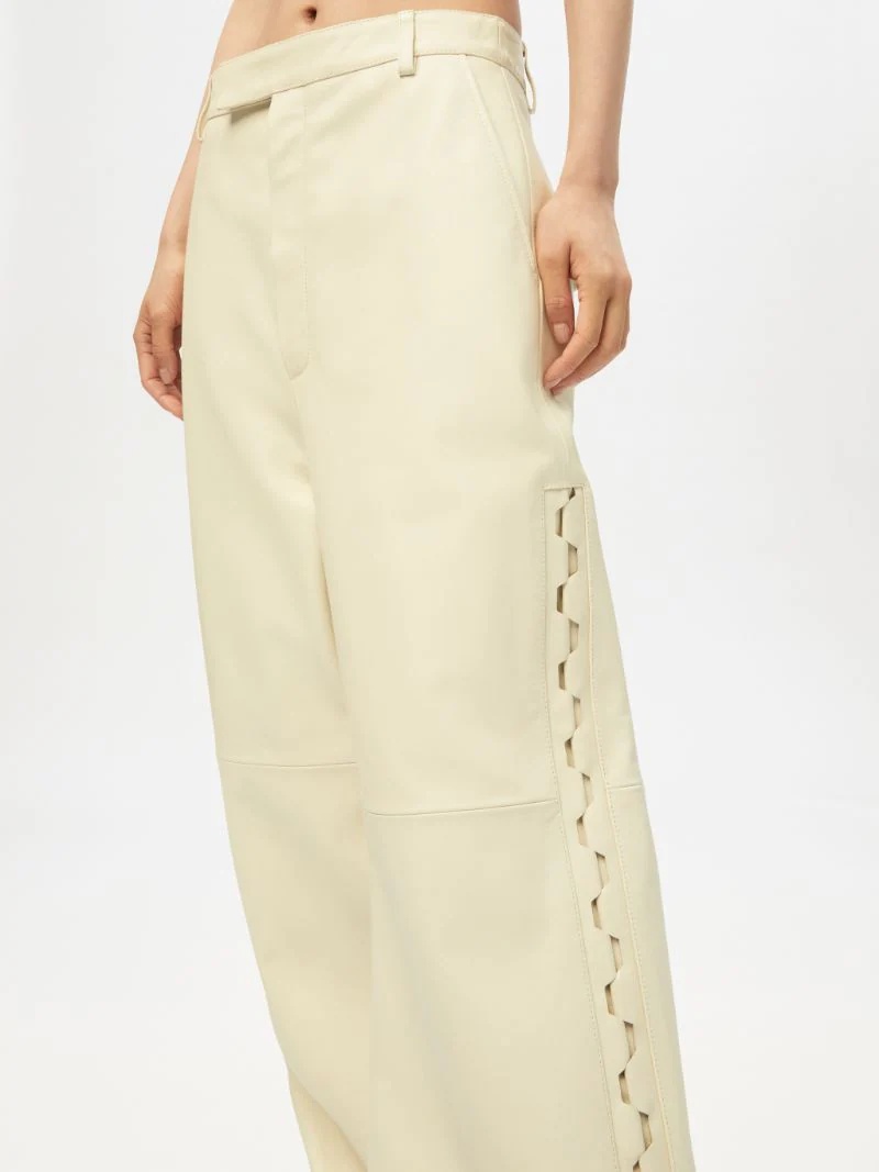 LACE UP LEATHER PANTS - 6