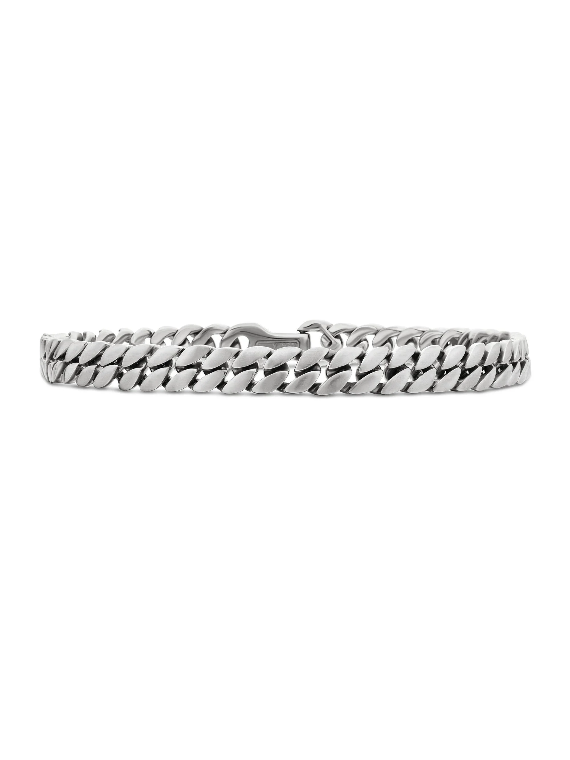 Men's Curb Chain Bracelet in Sterling Silver - Silver - 1