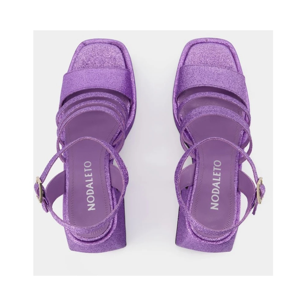 サンダル・ミュール NODALETO Bulla Chibi Sandals - Nodaleto - Purple - Leather Nodaleto Bulla Chibi Sandals - Purple - Leather | ShopSimon
