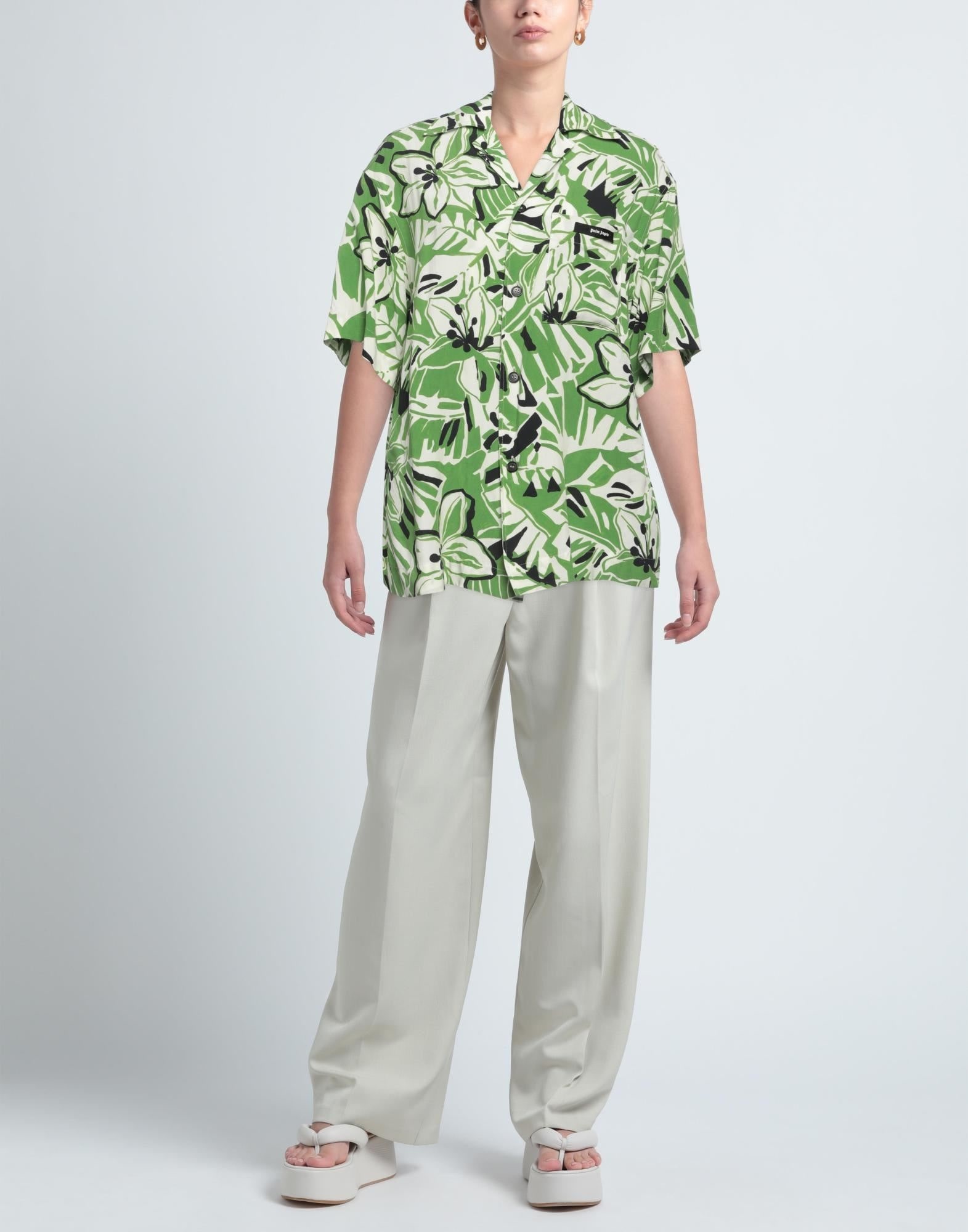 Green Women's Floral Shirts & Blouses - 2