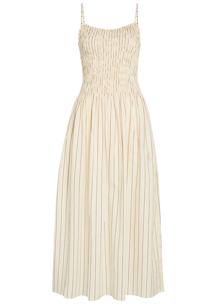 Faithfull The Brand Araceli Striped Cotton Maxi Dress - 1