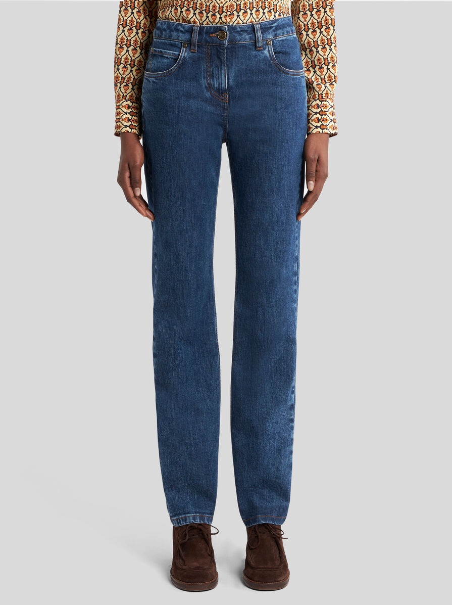 JEANS WITH EMBROIDERED REAR LOGO - 2