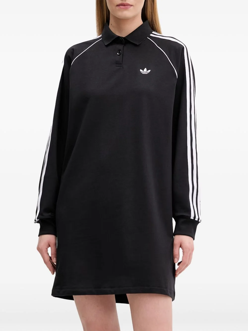 logo-embroidered 3-Stripe mini dress - 1