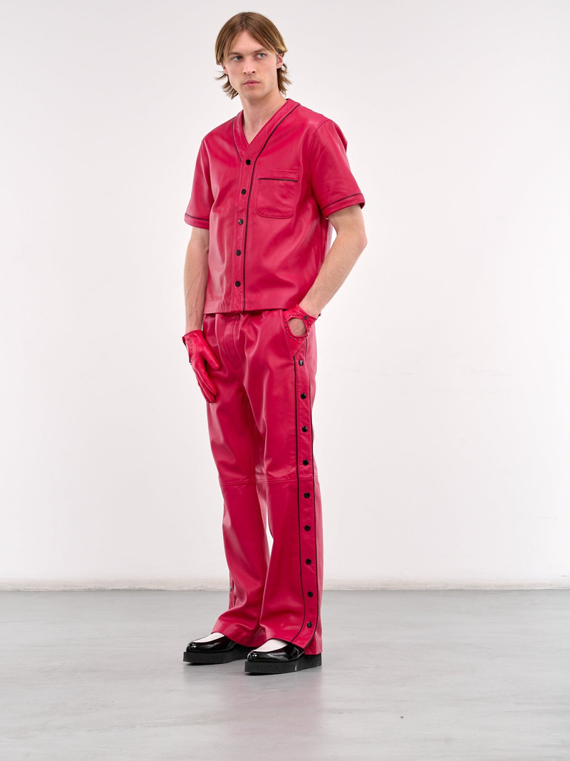 ERNEST W. BAKER Leather Warm-Up Pants outlook