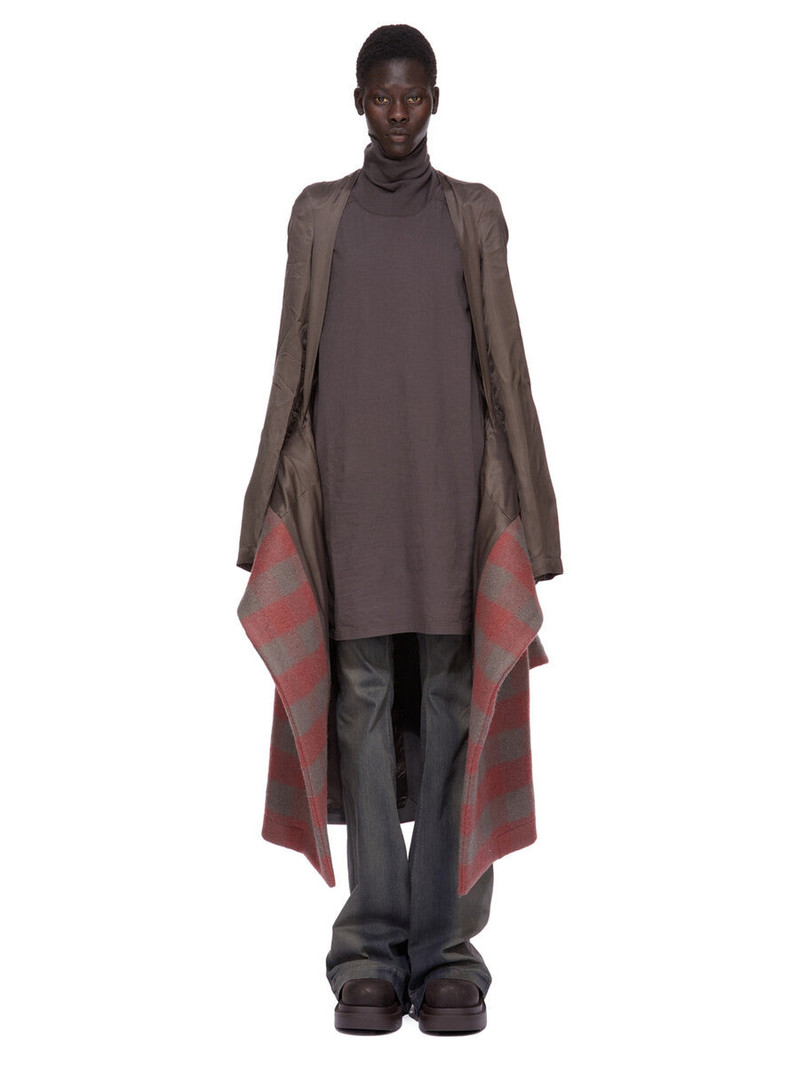 Rick Owens Plaid Double-Breasted Outercoat outlook