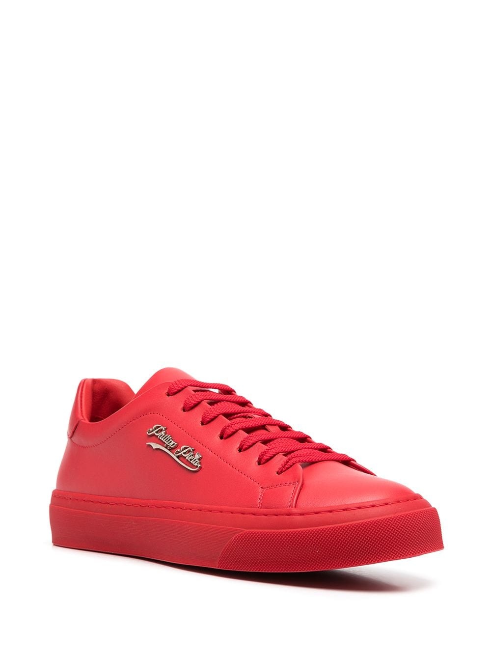 Signature low-top leather sneakers - 2