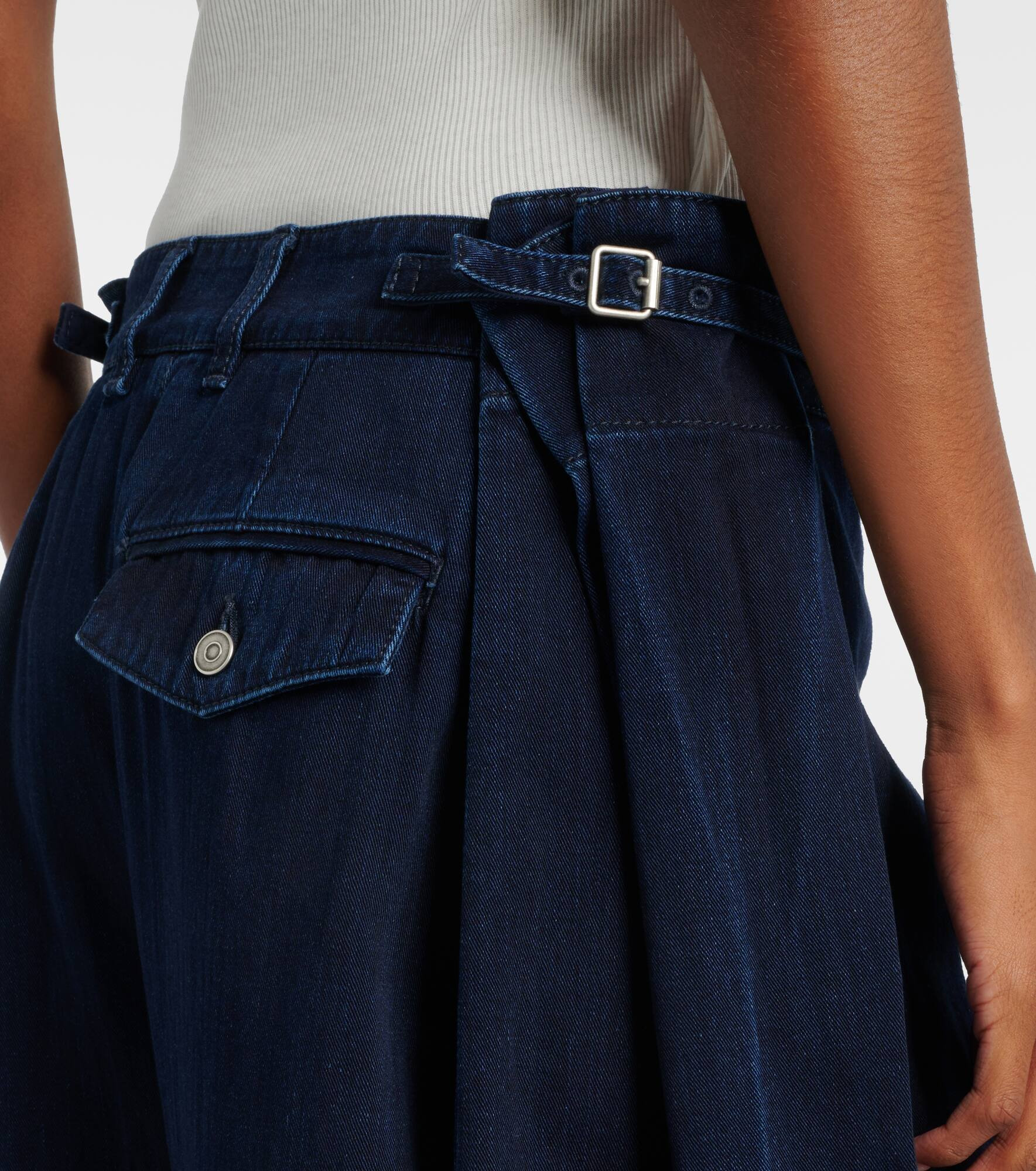 Draped wide-leg jeans - 5