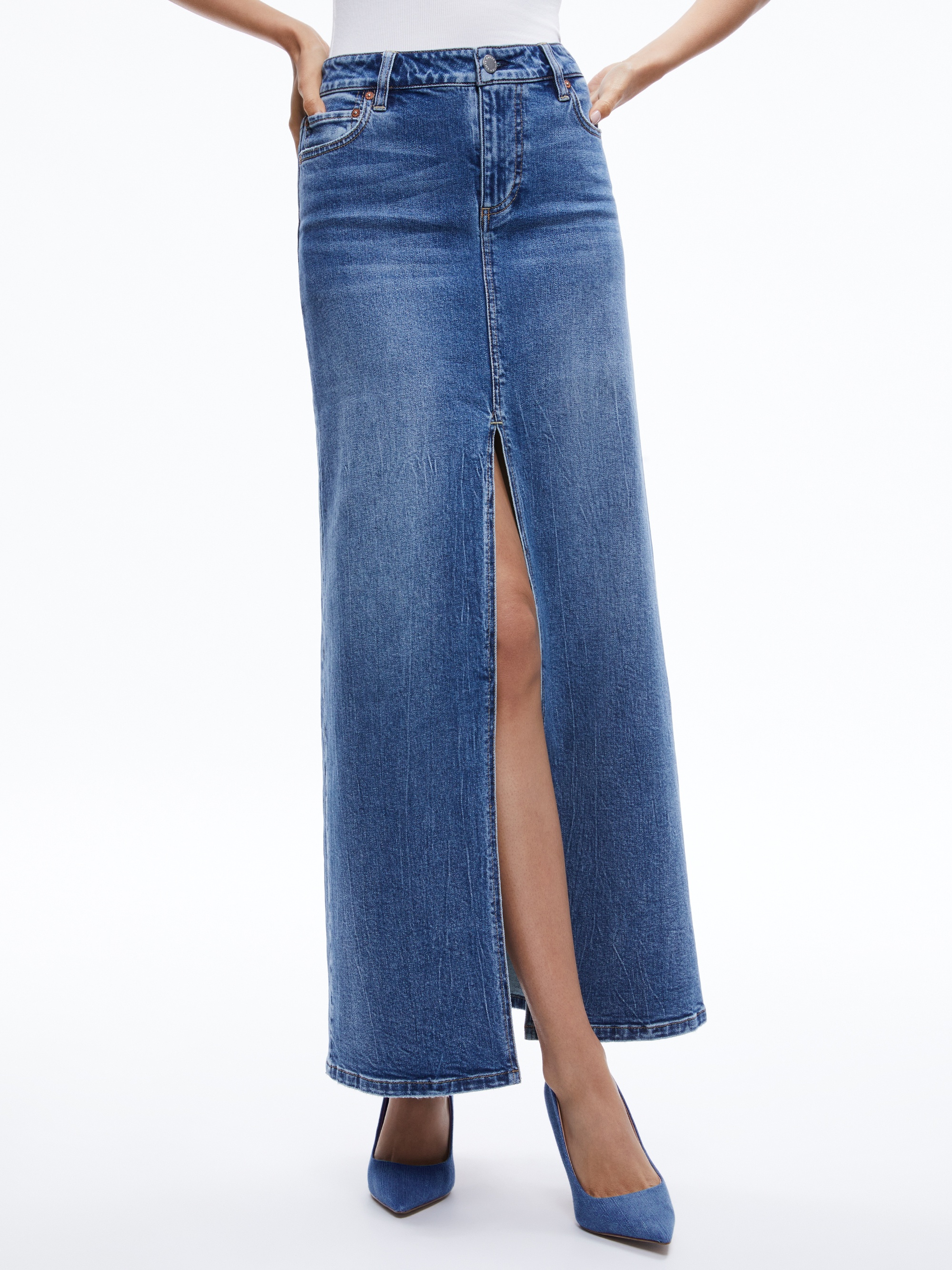 RYE DENIM MAXI SKIRT - 2