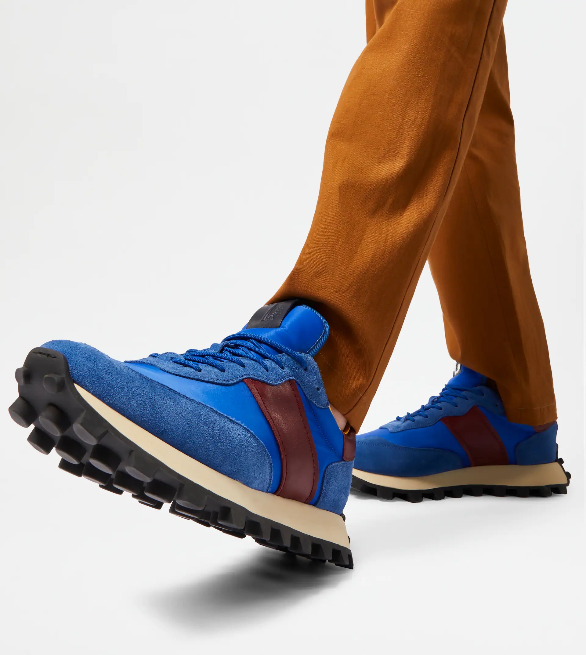 SNEAKERS TOD'S 1T IN SUEDE AND FABRIC - BLUE, BURGUNDY - 2