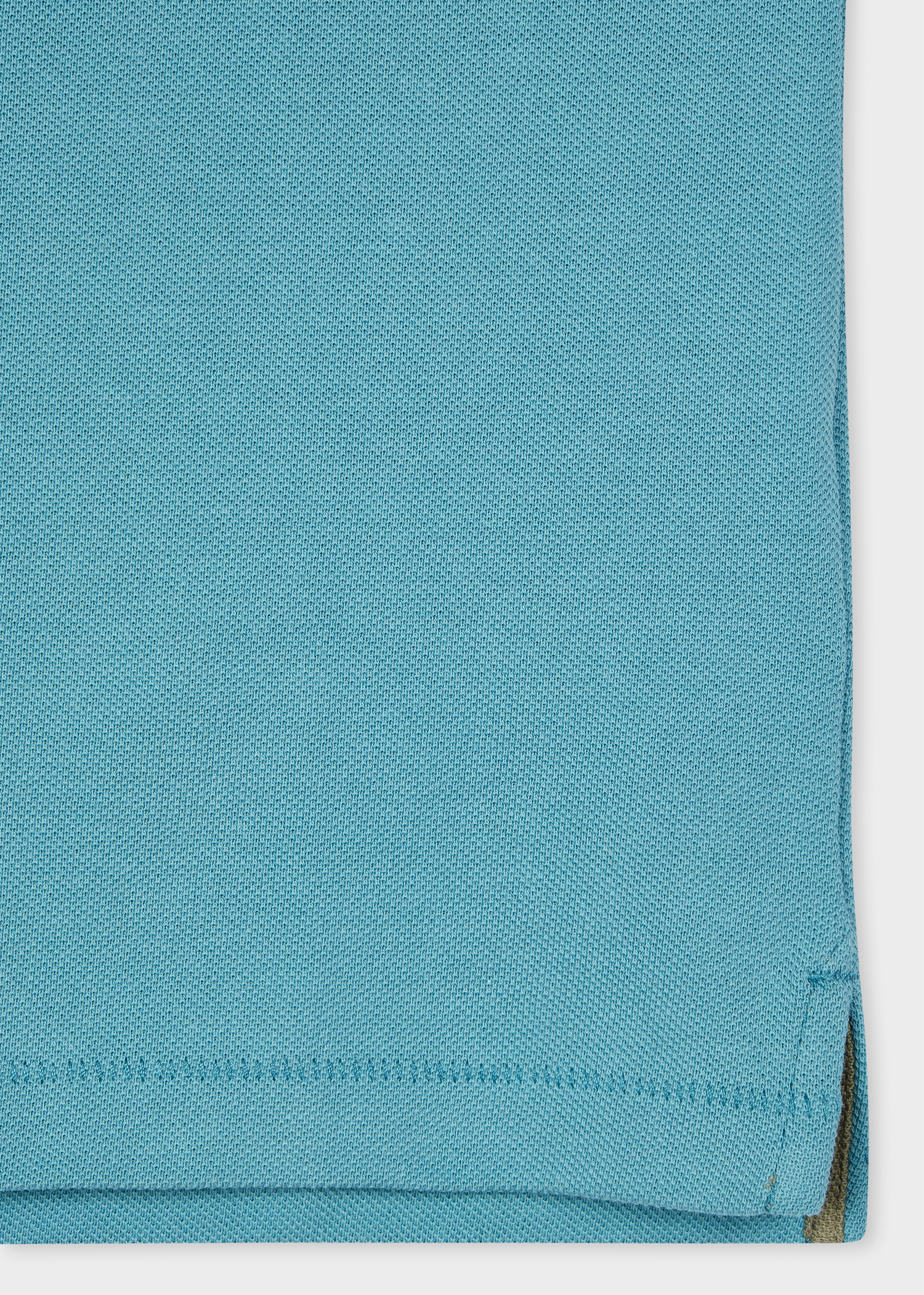 Light Teal Organic Cotton Zebra Polo Shirt - 2