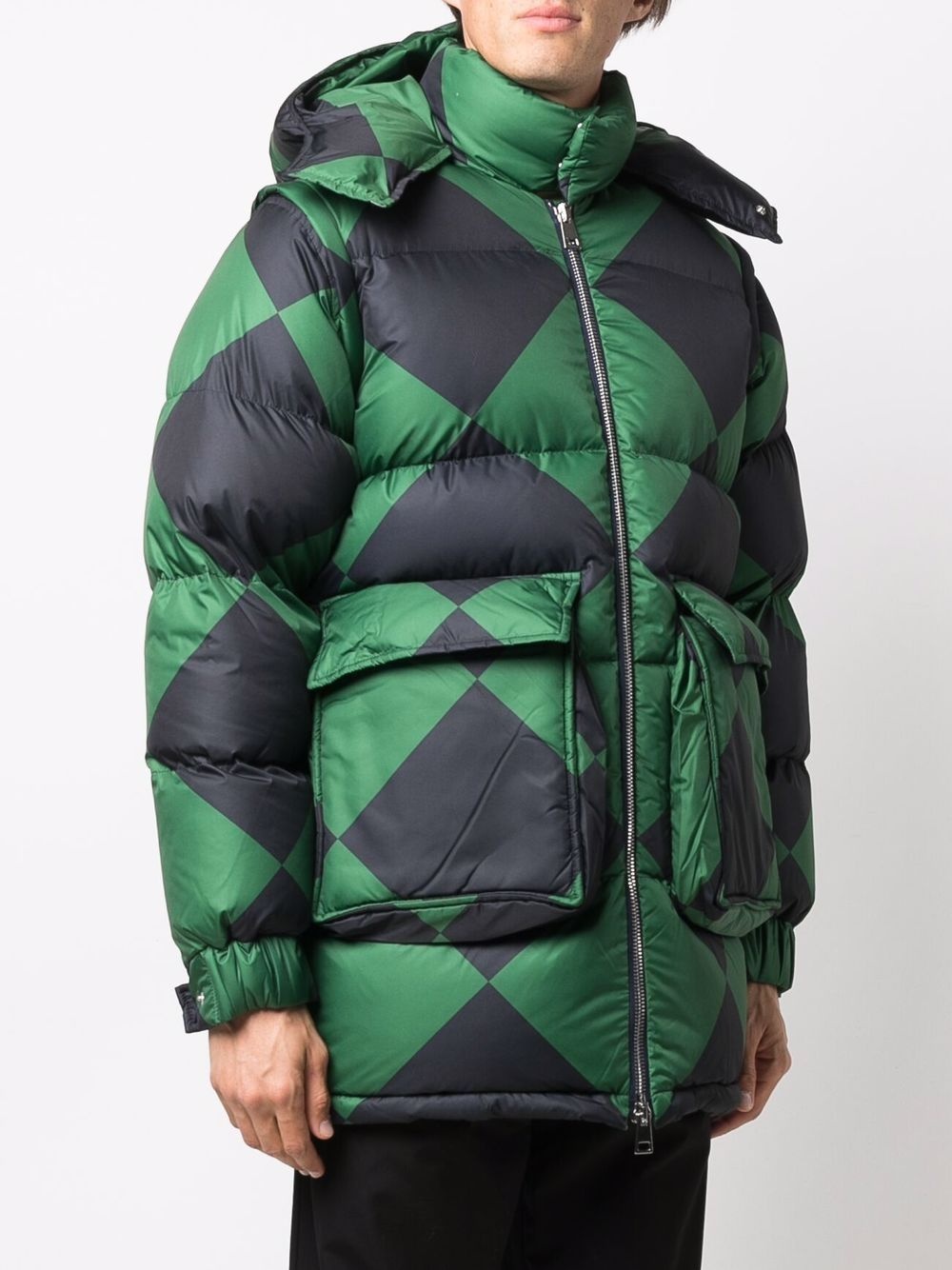 diamond-print padded gilet - 3