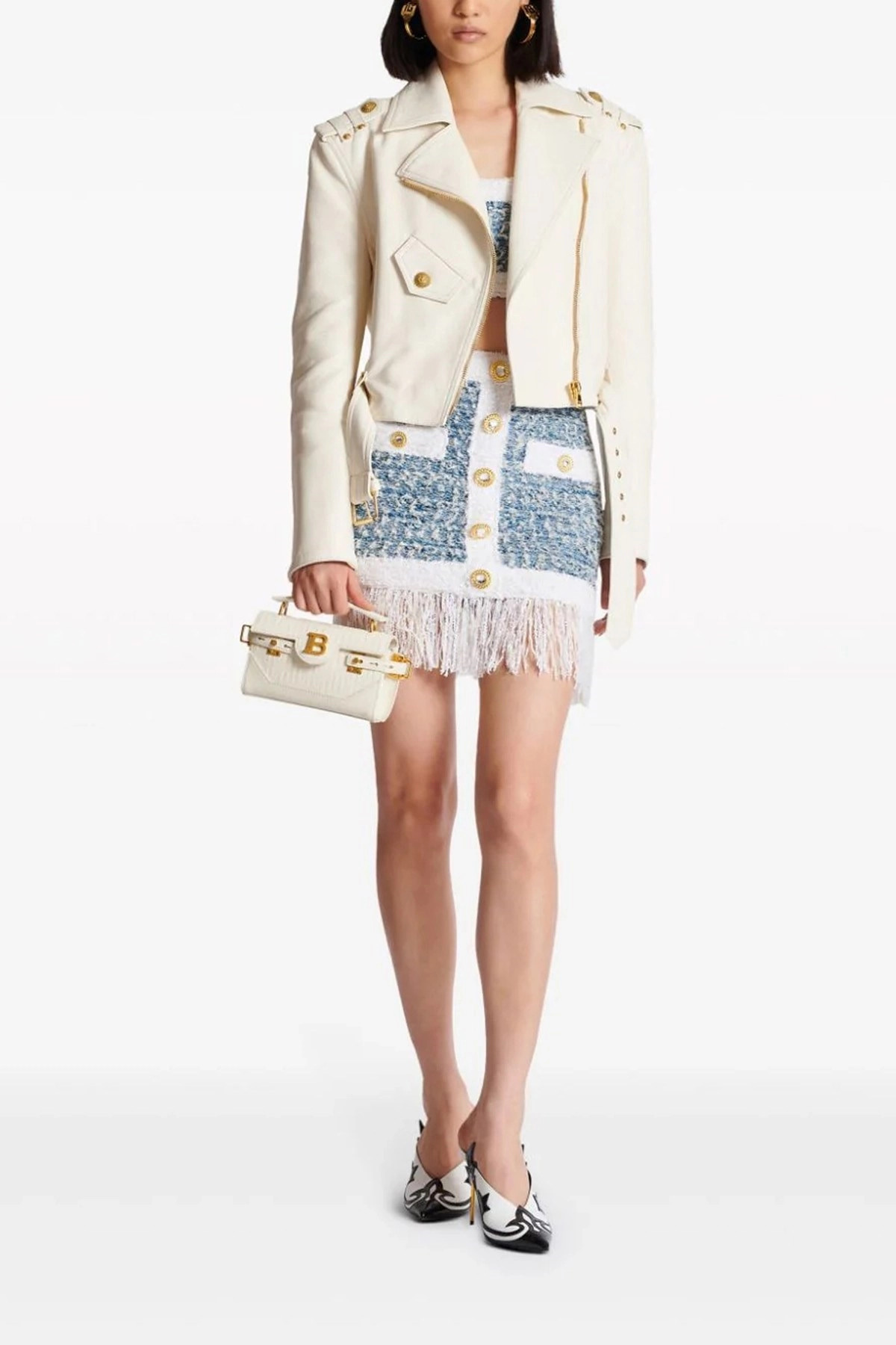 Fringed tweed skirt - 2